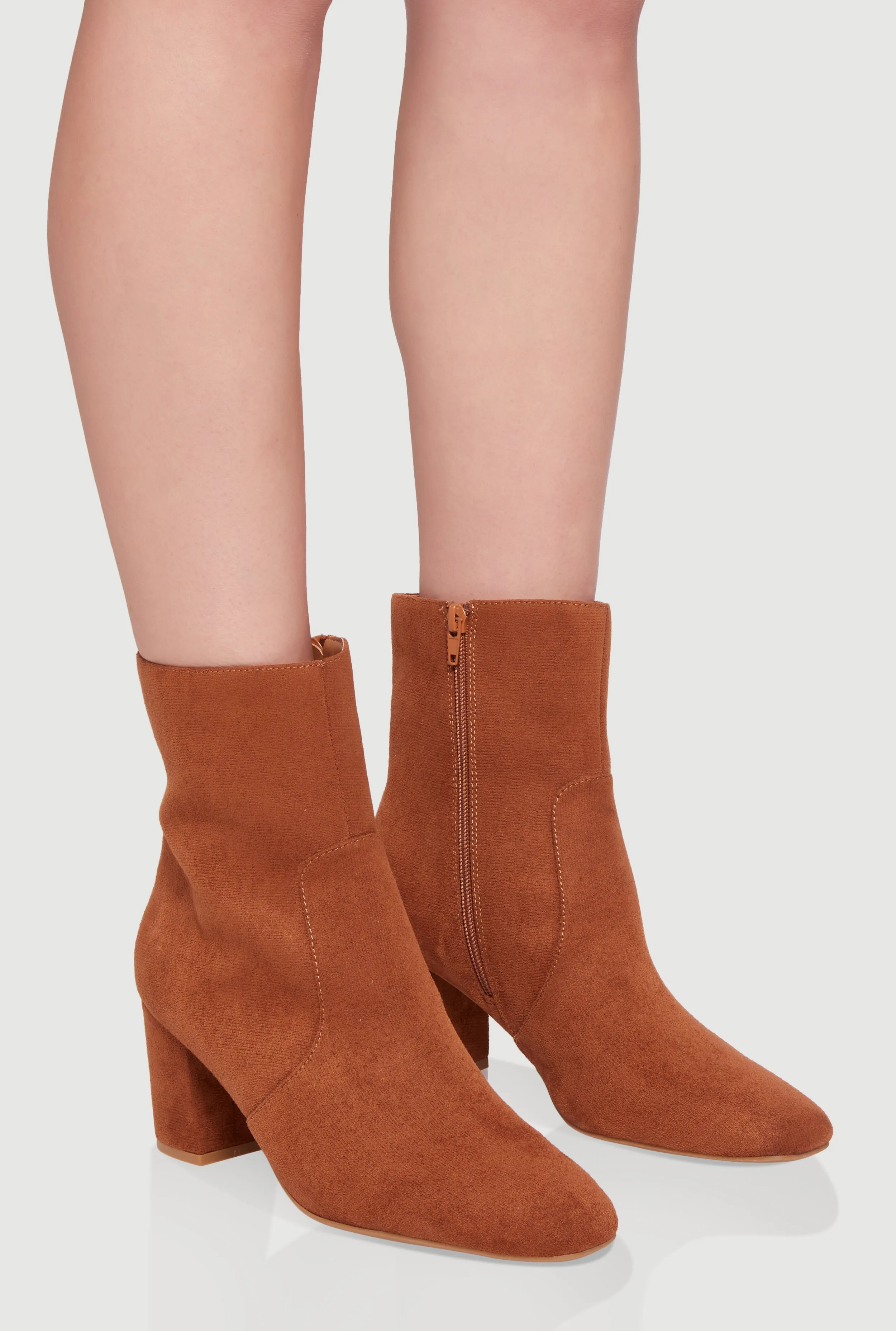 Almond Toe Mid Block Heel Booties sold by Rainbow product image thumbnail 2