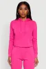 Fleece Lined Cropped Pullover Hooded Sweatshirt sold by Rainbow