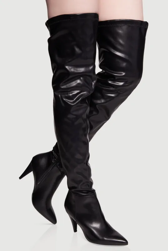 Side Zip Over The Knee Thigh High Boots sold by Rainbow