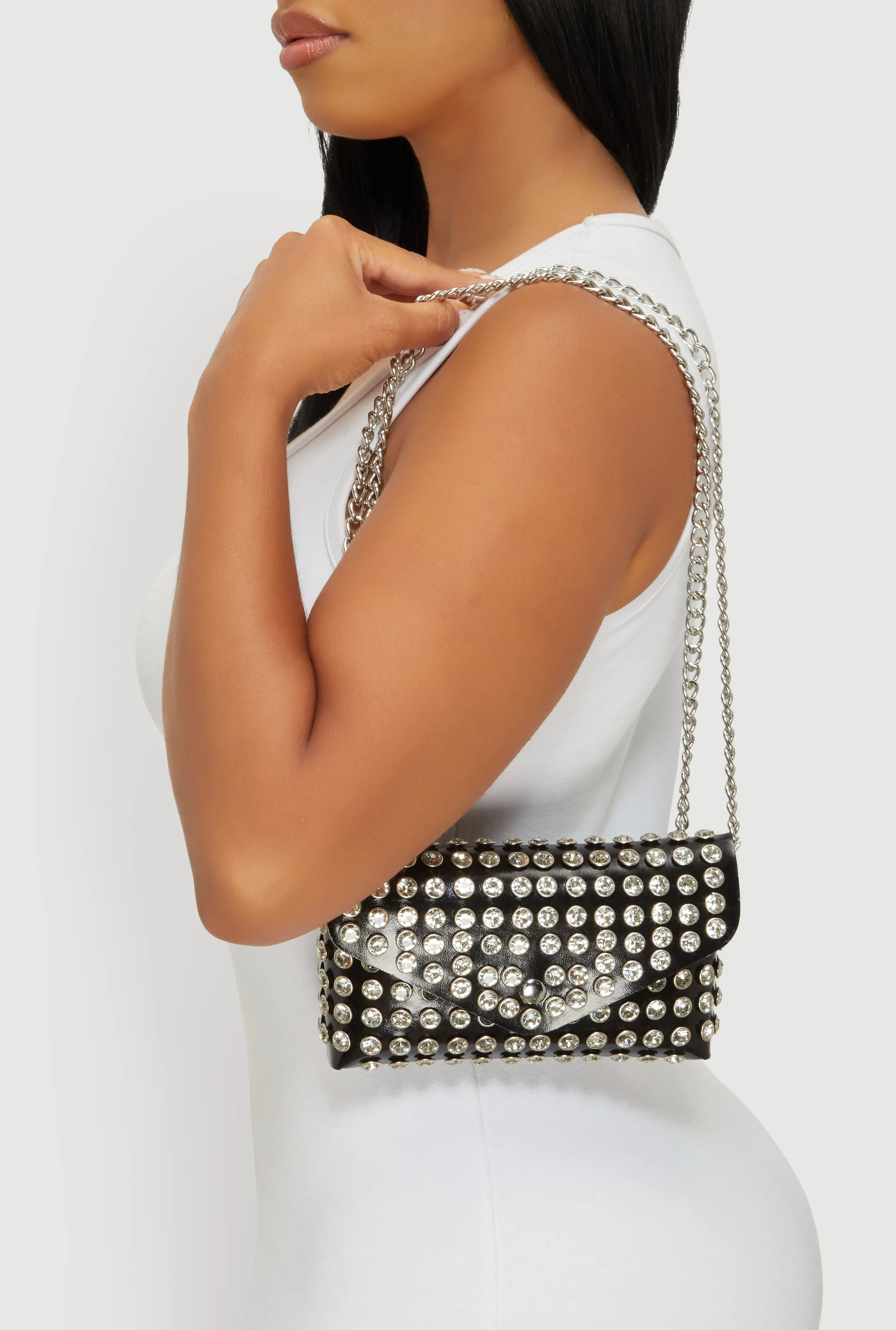 Rhinestone Studded Envelope Clutch sold by Rainbow product image thumbnail 2