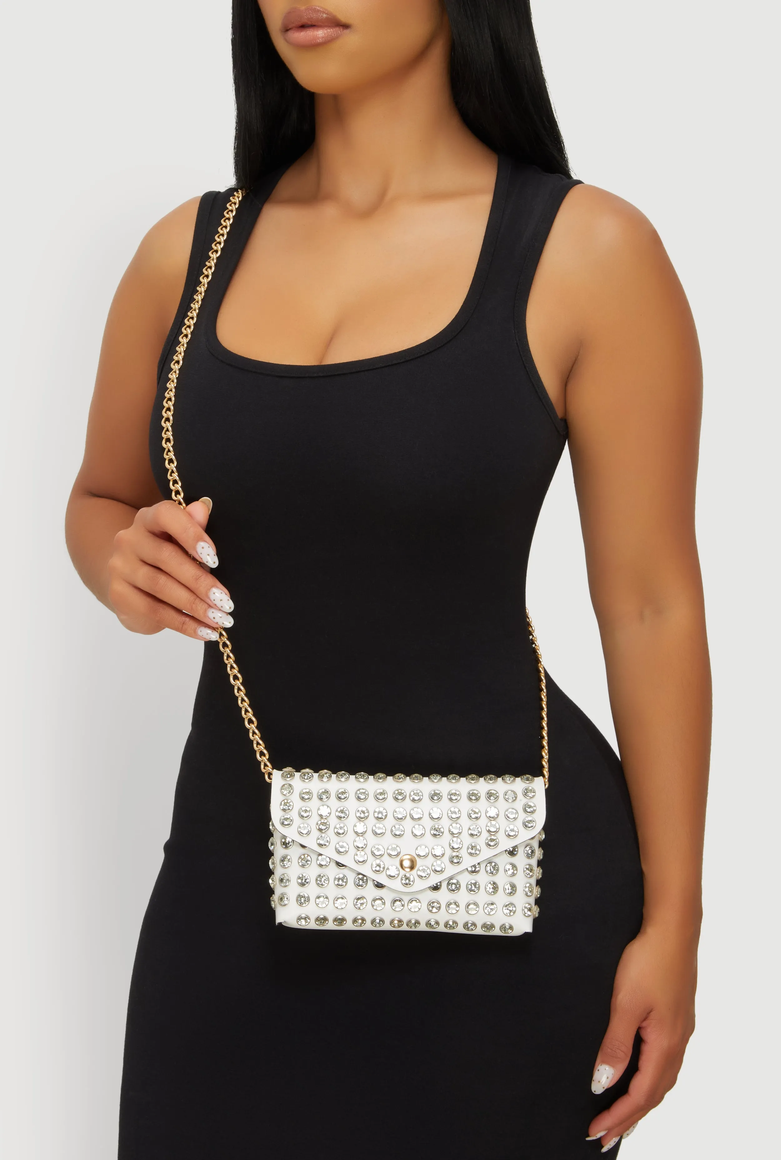 Rhinestone Studded Envelope Clutch sold by Rainbow product image thumbnail 3