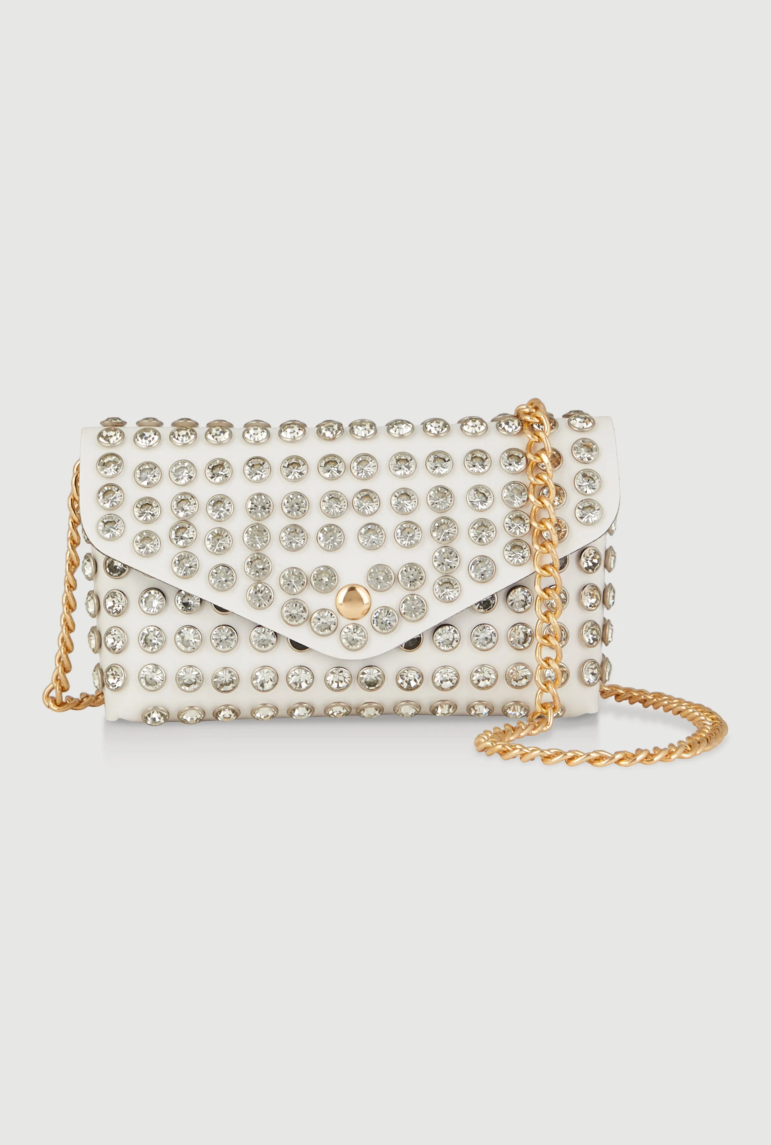 Rhinestone Studded Envelope Clutch sold by Rainbow