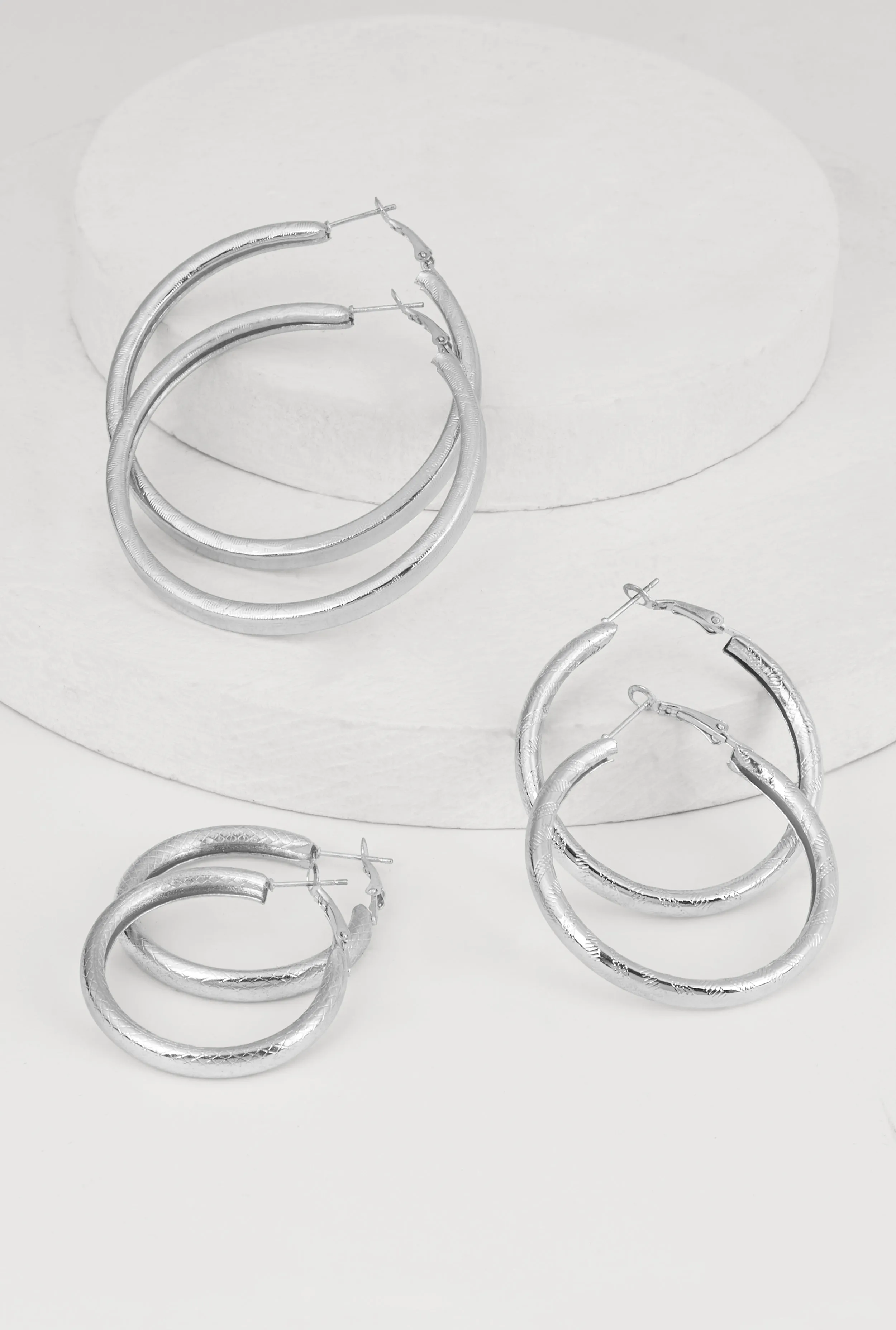 Metallic Hoop Earring Trio sold by Rainbow product image thumbnail 2