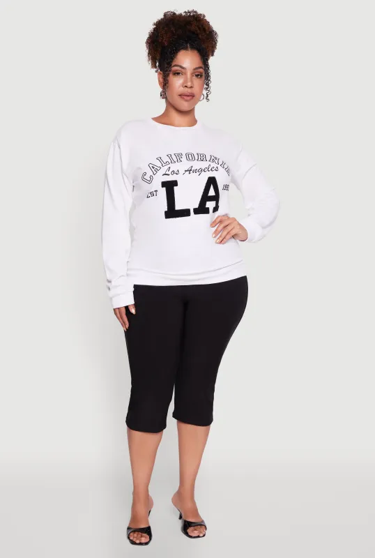 Plus Size California LA Pullover Sweatshirt sold by Rainbow