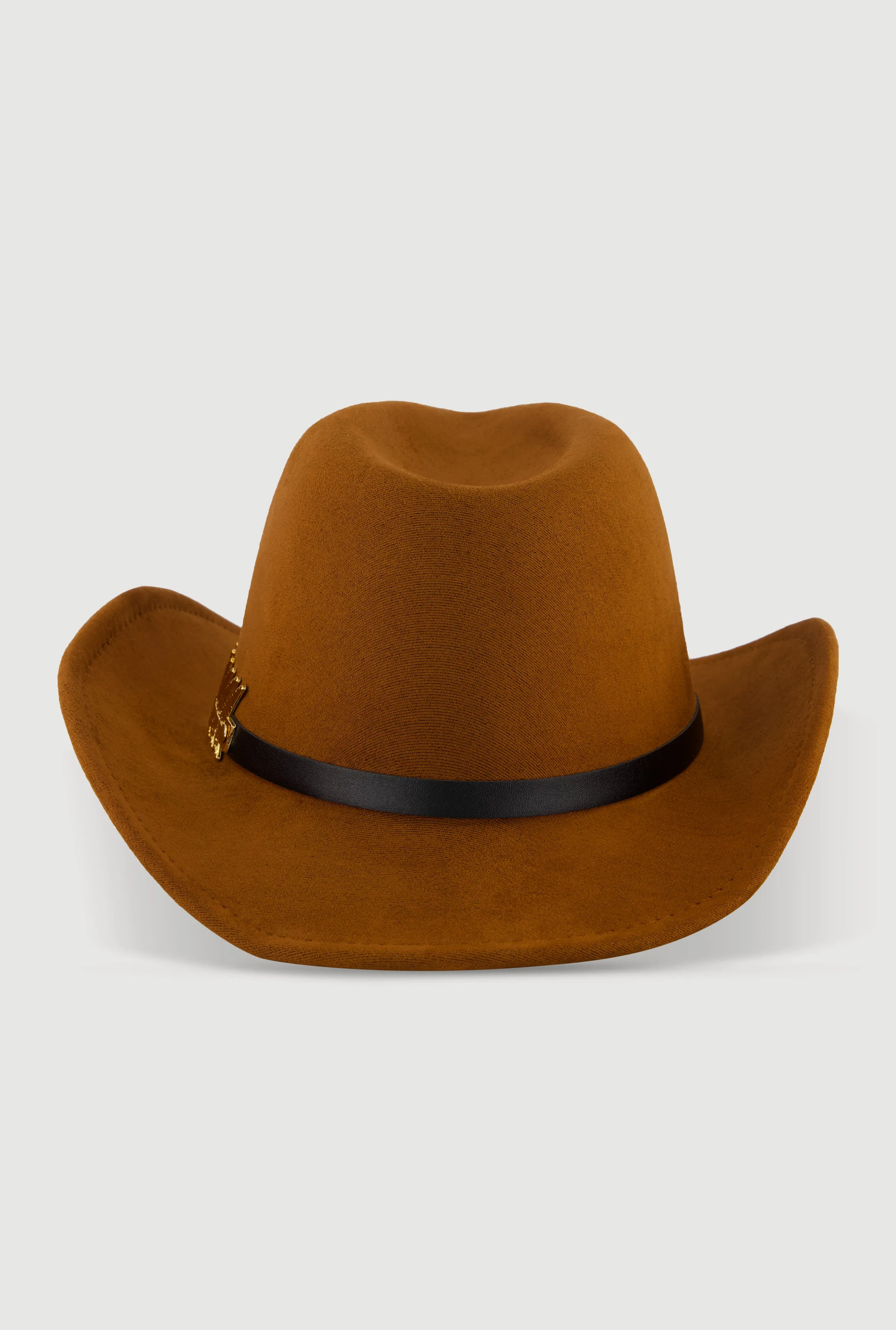 Metallic Detail Hatband Faux Suede Cowboy Hat sold by Rainbow product image thumbnail 5