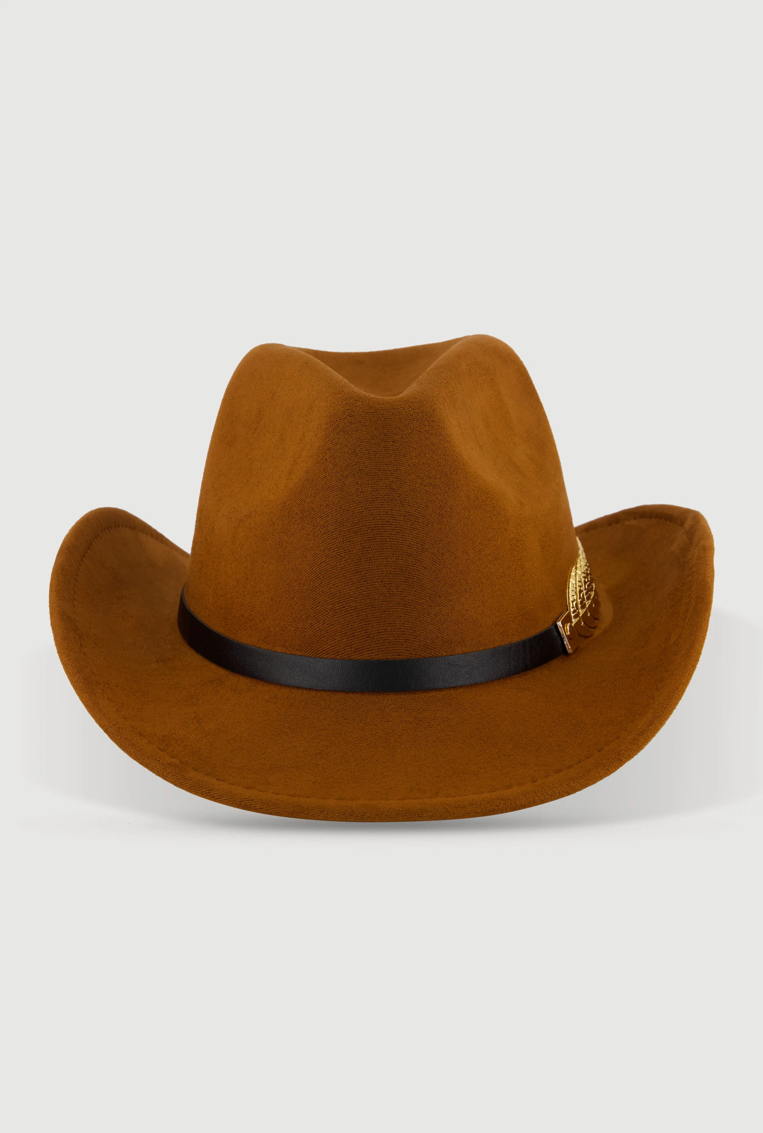 Metallic Detail Hatband Faux Suede Cowboy Hat sold by Rainbow product image thumbnail 3