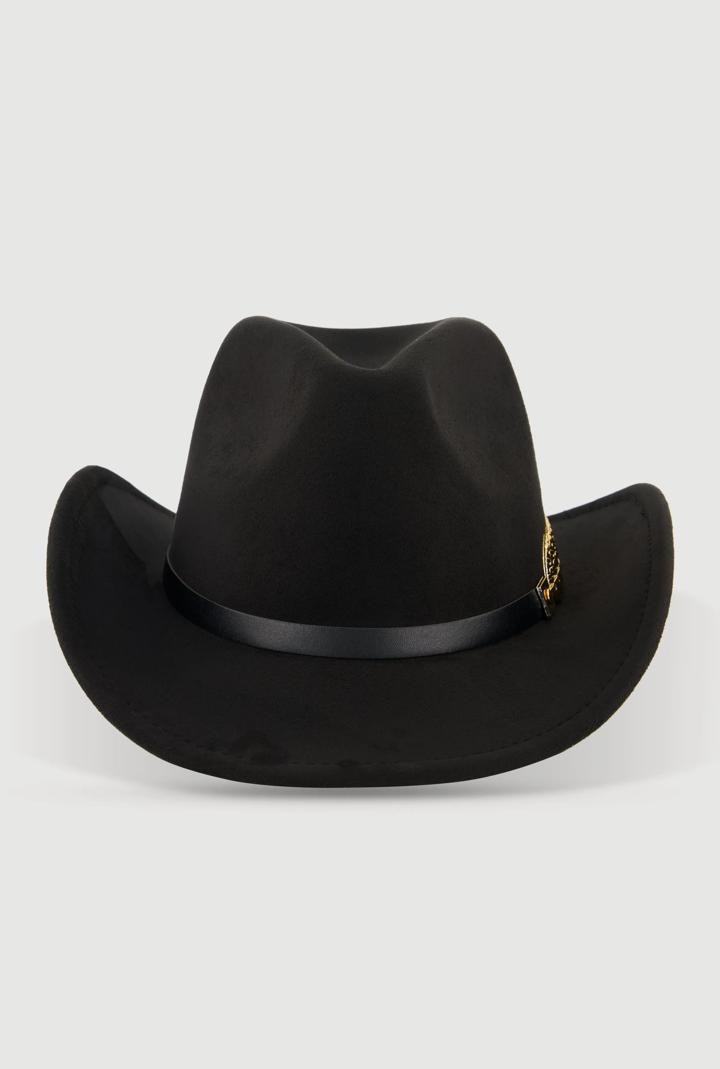 Metallic Detail Hatband Faux Suede Cowboy Hat sold by Rainbow product image thumbnail 3