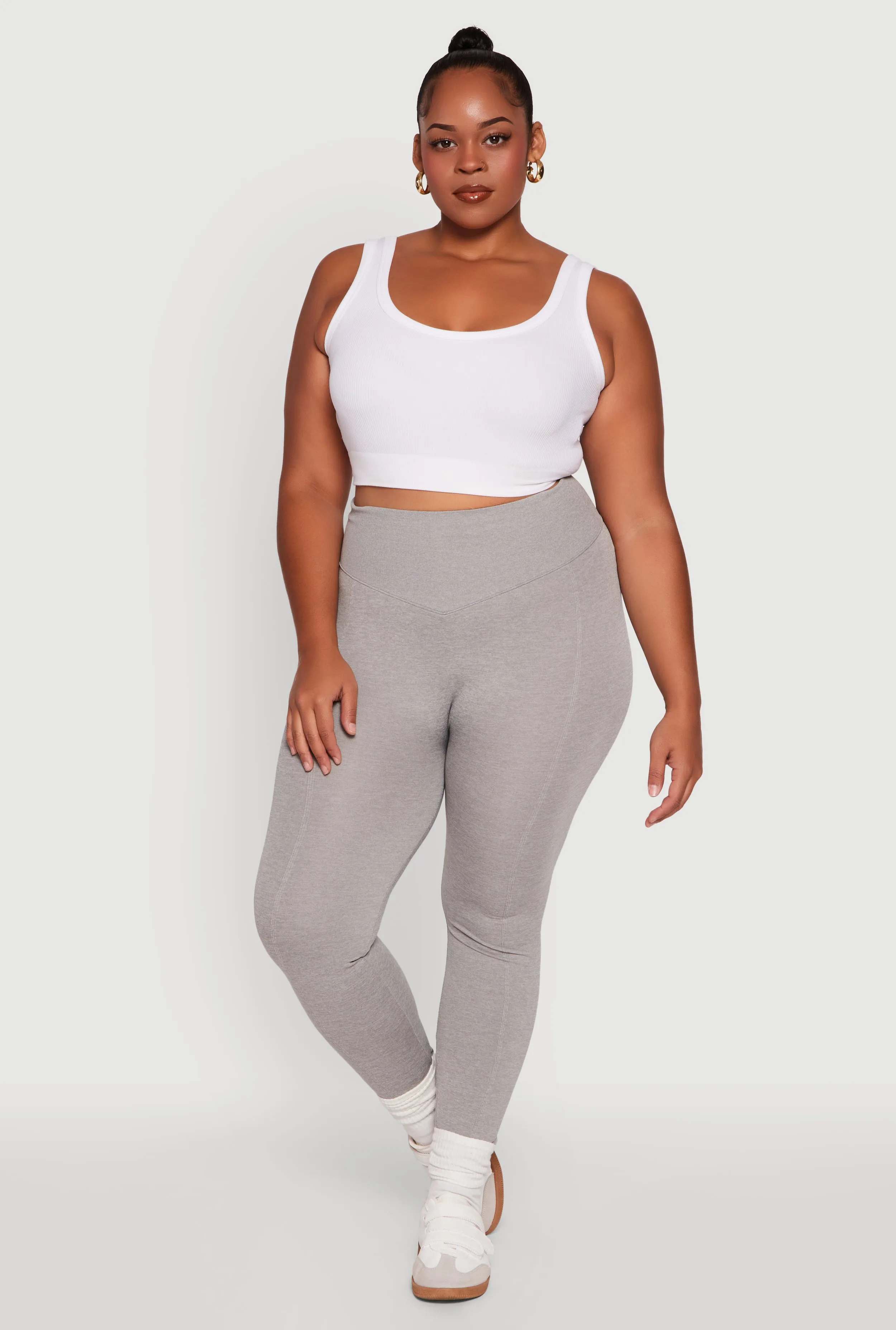 Plus Size High Waist Seamless Leggings sold by Rainbow