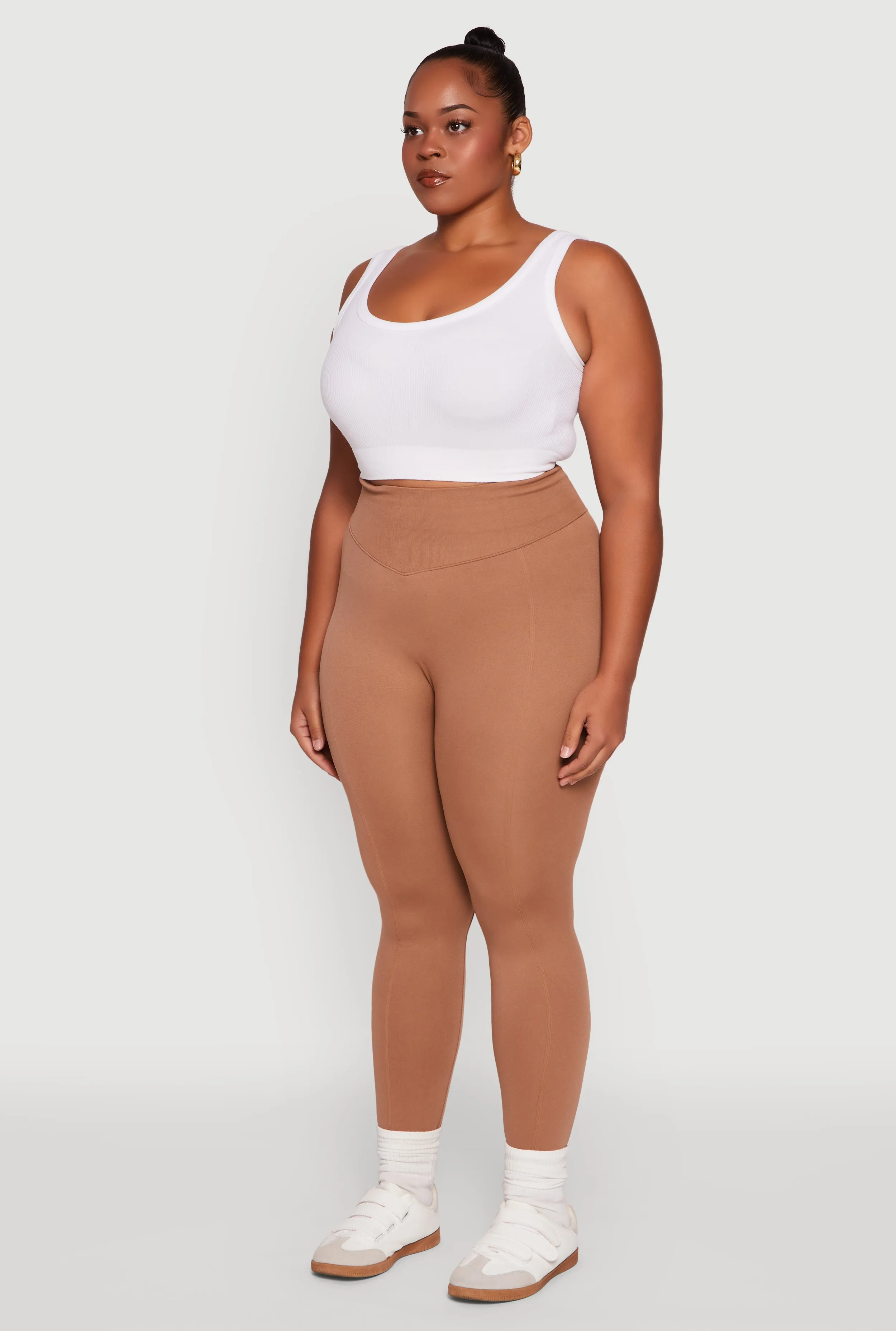 Plus Size High Waist Seamless Leggings sold by Rainbow product image thumbnail 3