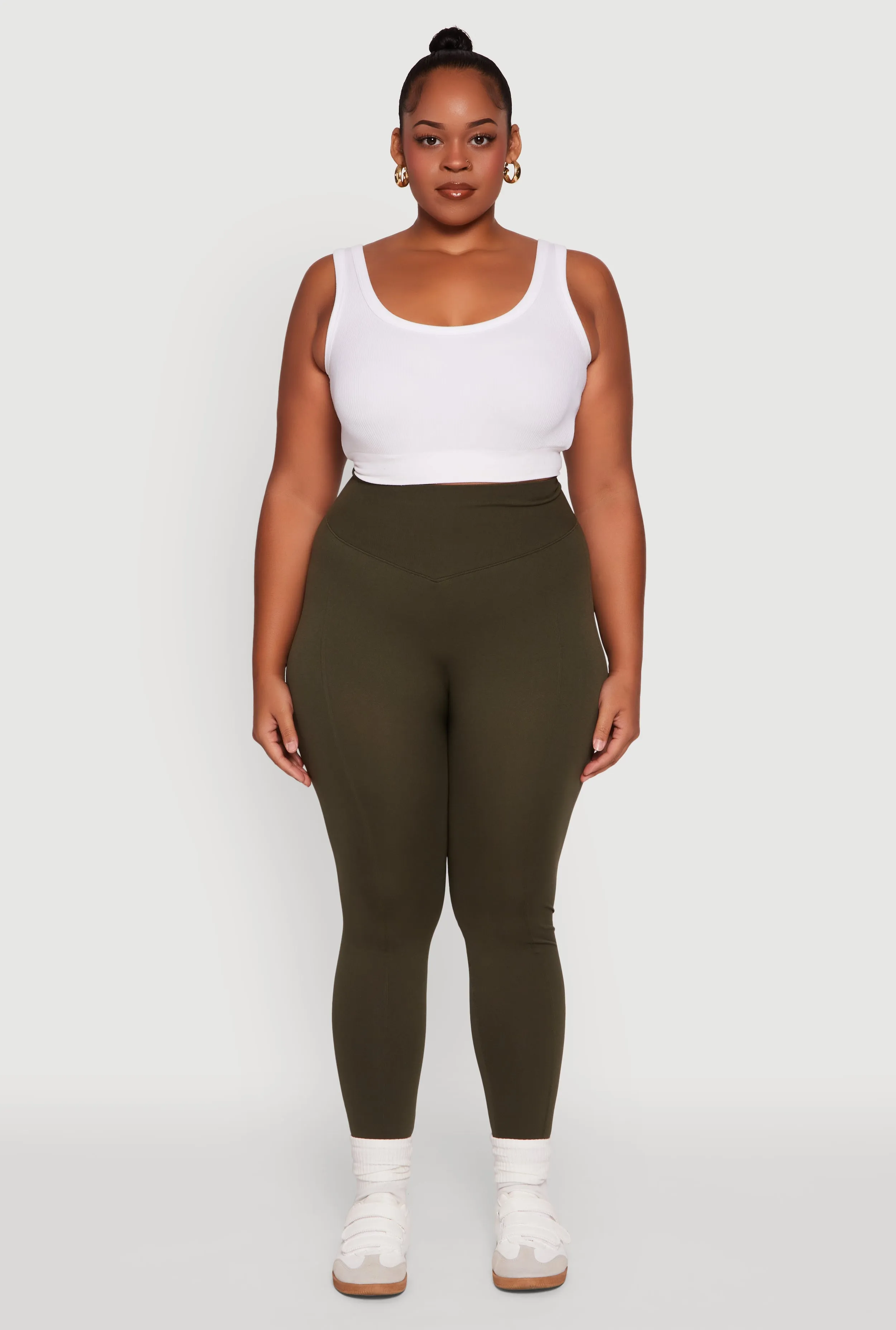 Plus Size High Waist Seamless Leggings sold by Rainbow product image thumbnail 2