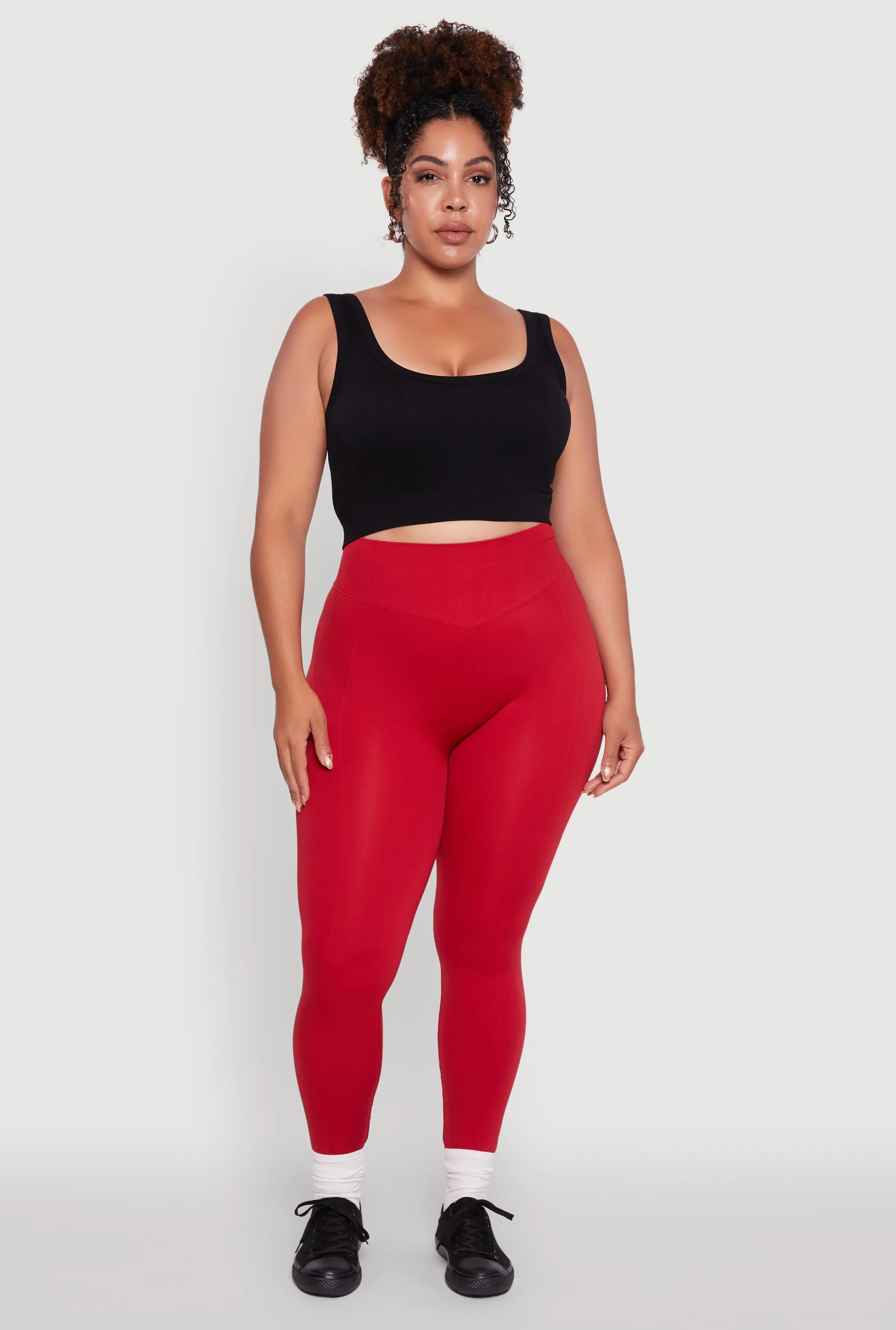 Plus Size High Waist Seamless Leggings sold by Rainbow