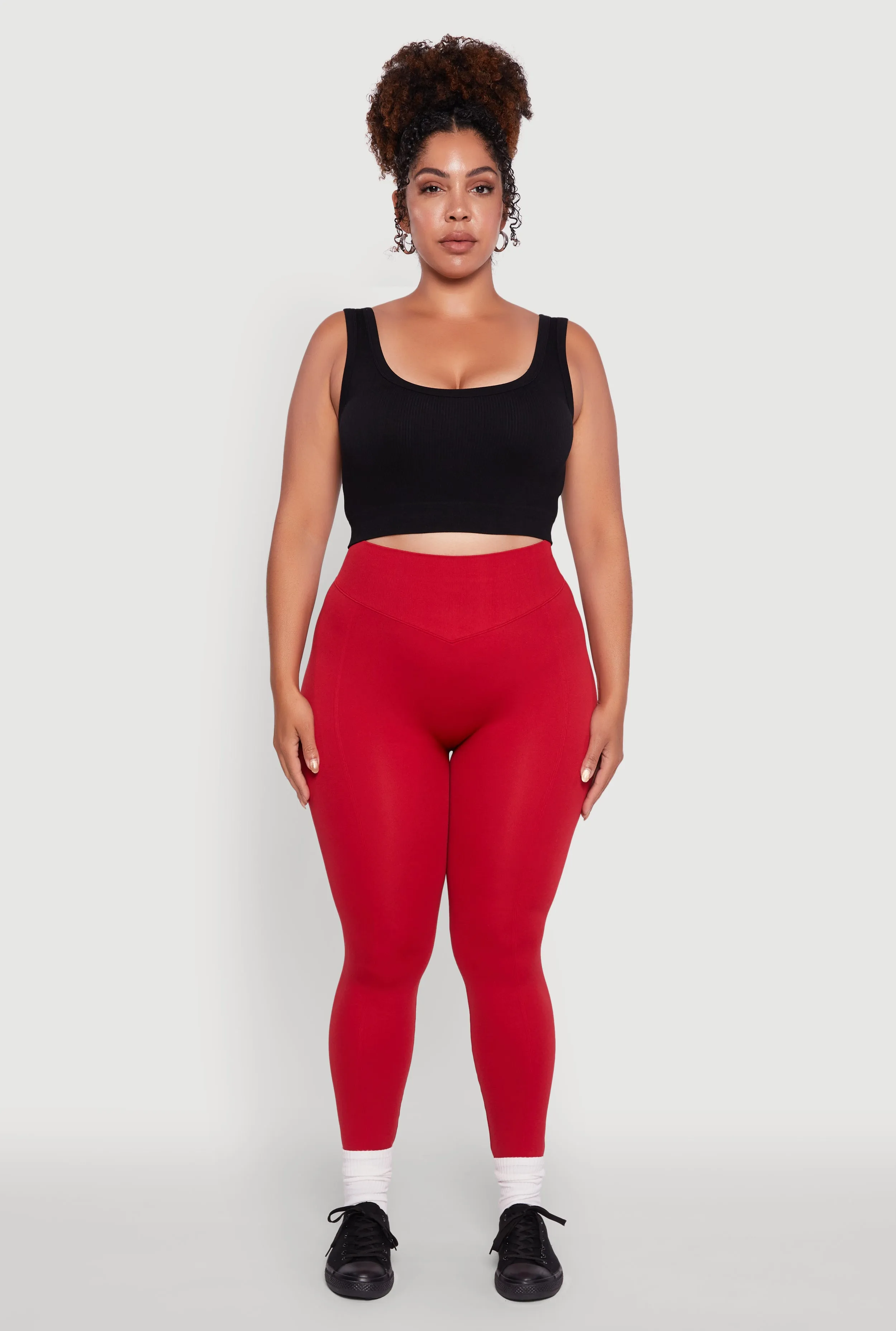 Plus Size High Waist Seamless Leggings sold by Rainbow product image thumbnail 2