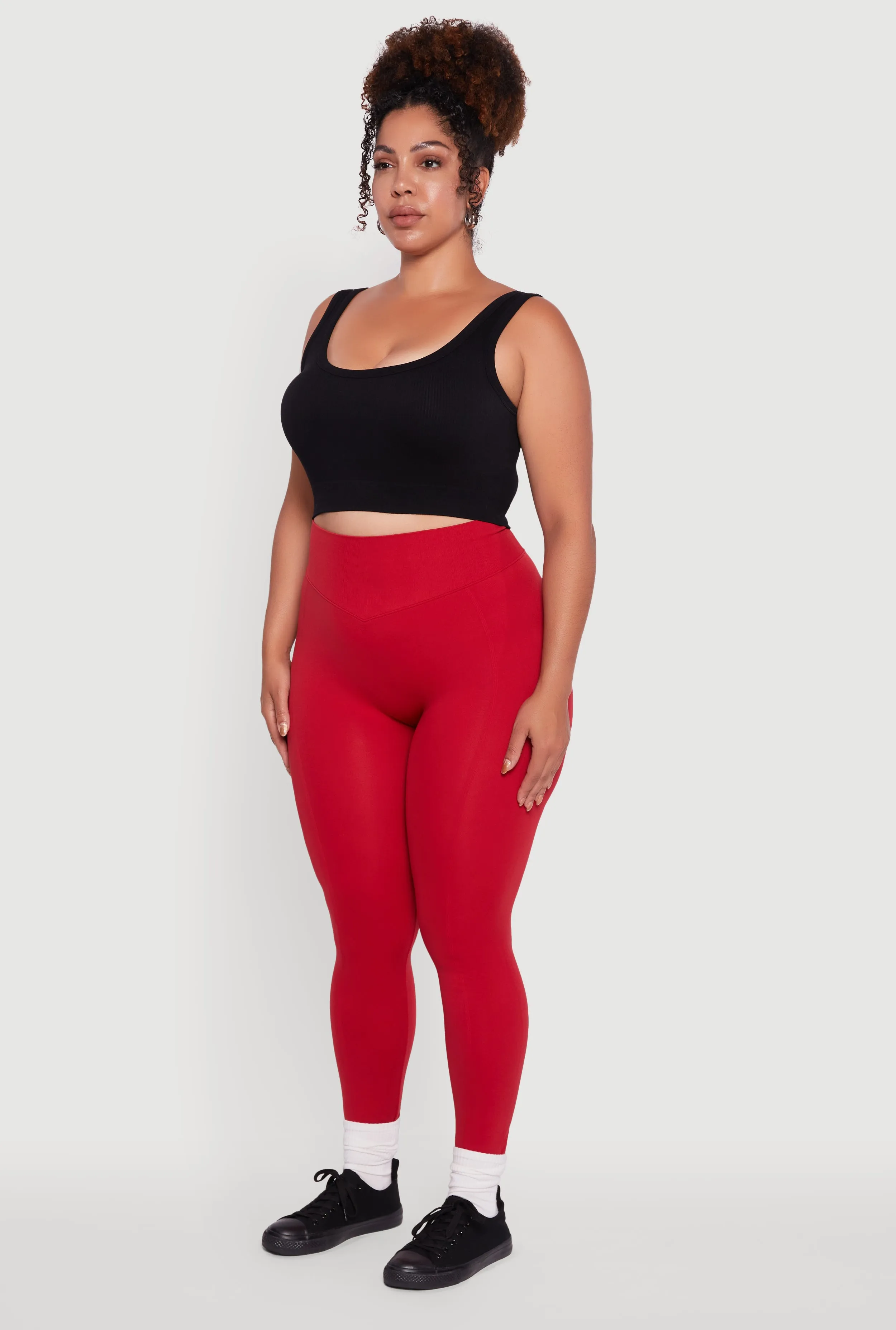 Plus Size High Waist Seamless Leggings sold by Rainbow product image thumbnail 3