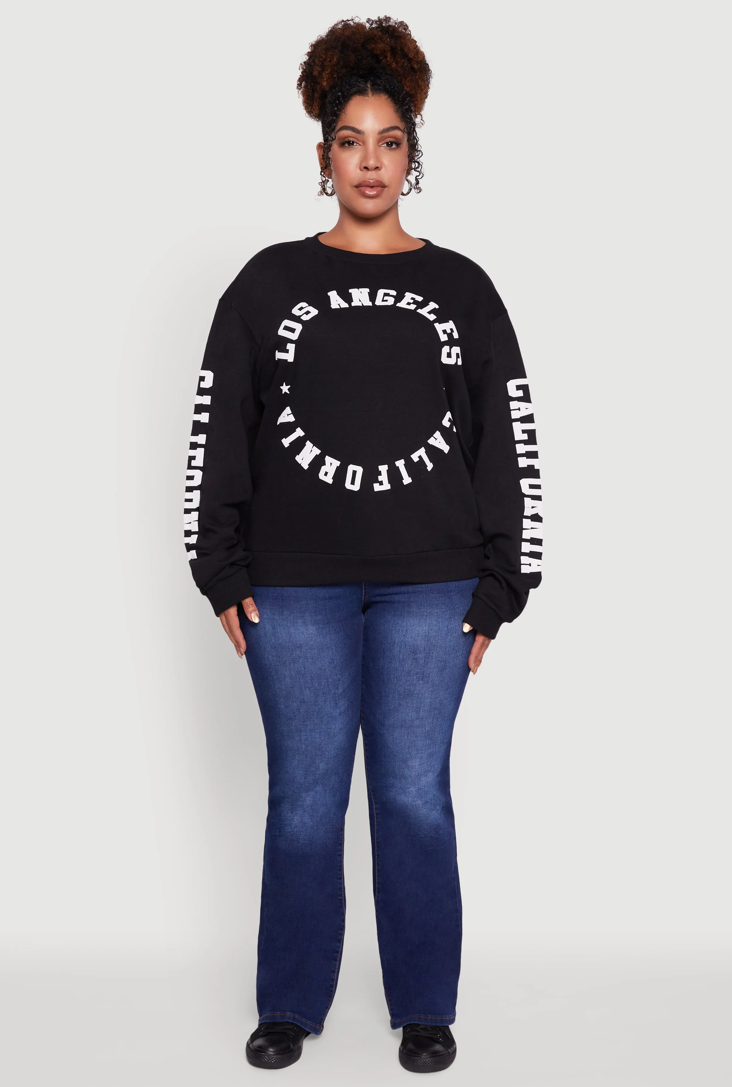 Plus Size Los Angeles California Fleece Pullover Sweatshirt sold by Rainbow product image thumbnail 3