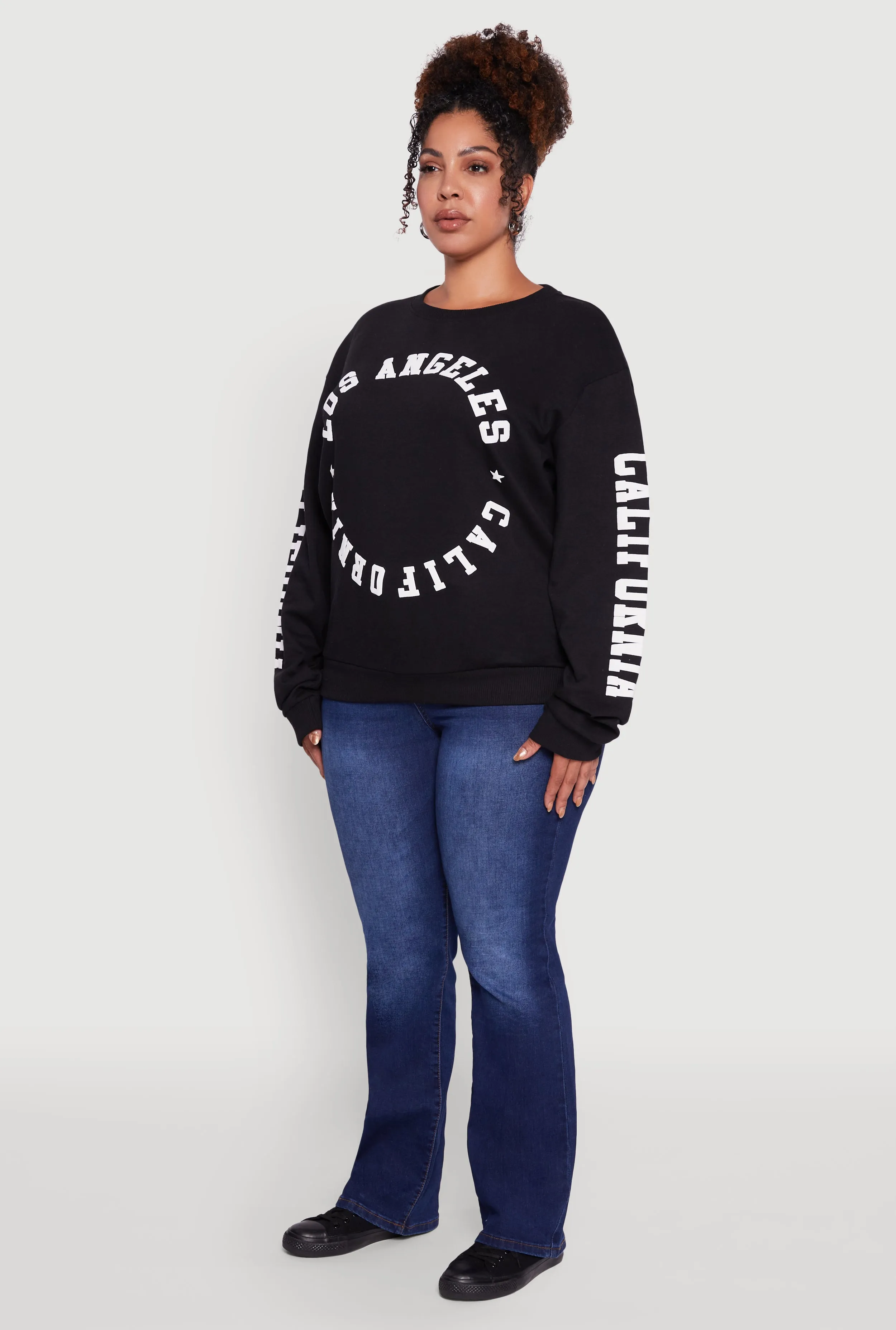 Plus Size Los Angeles California Fleece Pullover Sweatshirt sold by Rainbow product image thumbnail 5