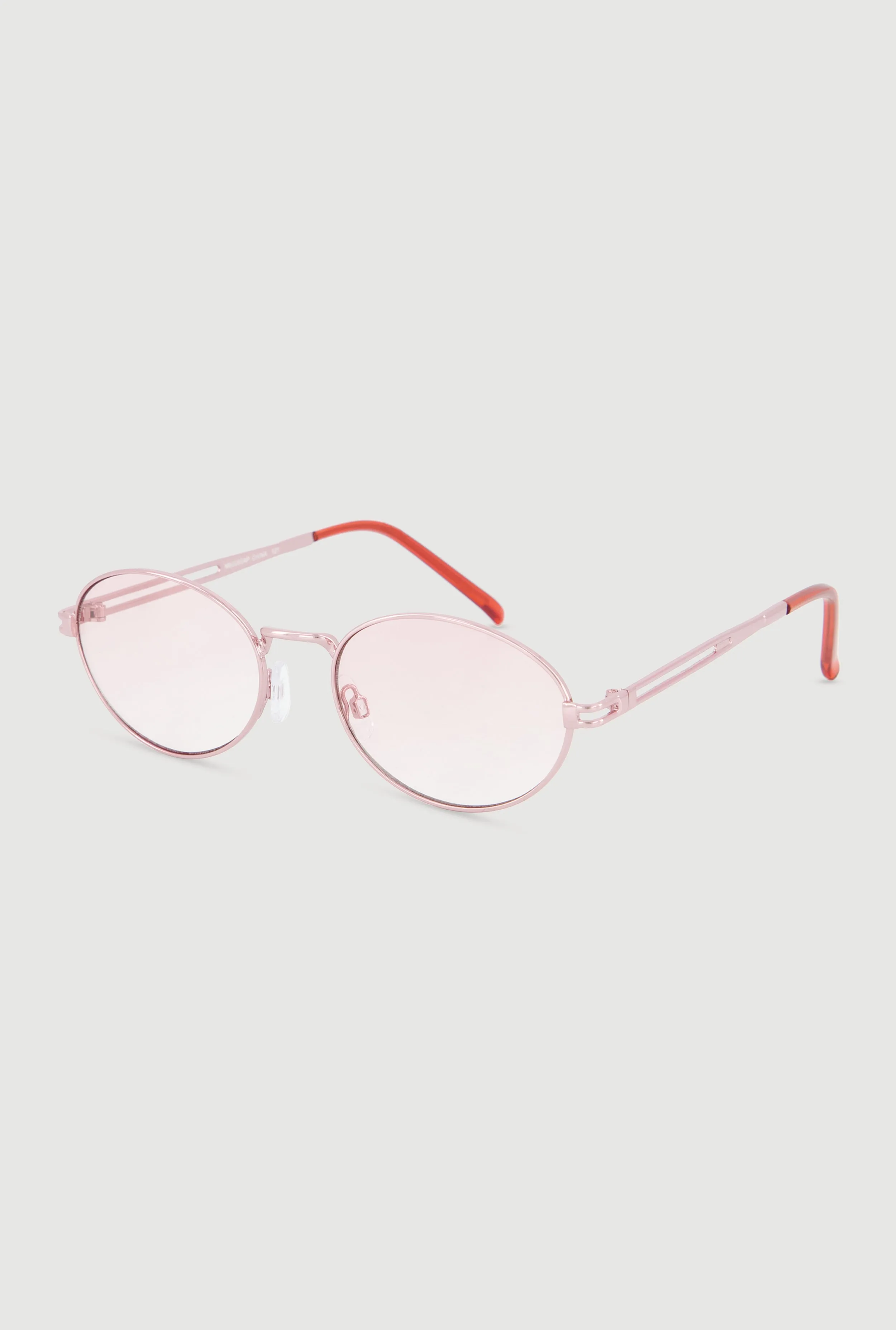 Cut Out Detail Metallic Oval Sunglasses sold by Rainbow product image thumbnail 3