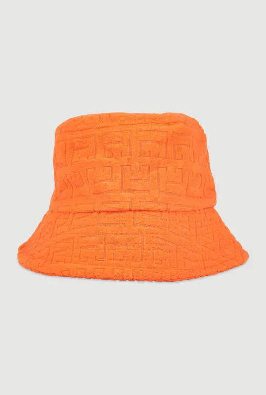 Greek Key Patterned Bucket Hat sold by Rainbow