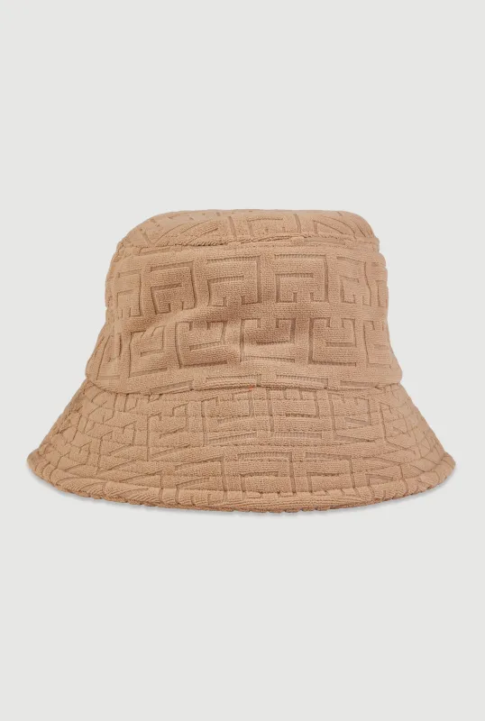 Greek Key Patterned Bucket Hat sold by Rainbow
