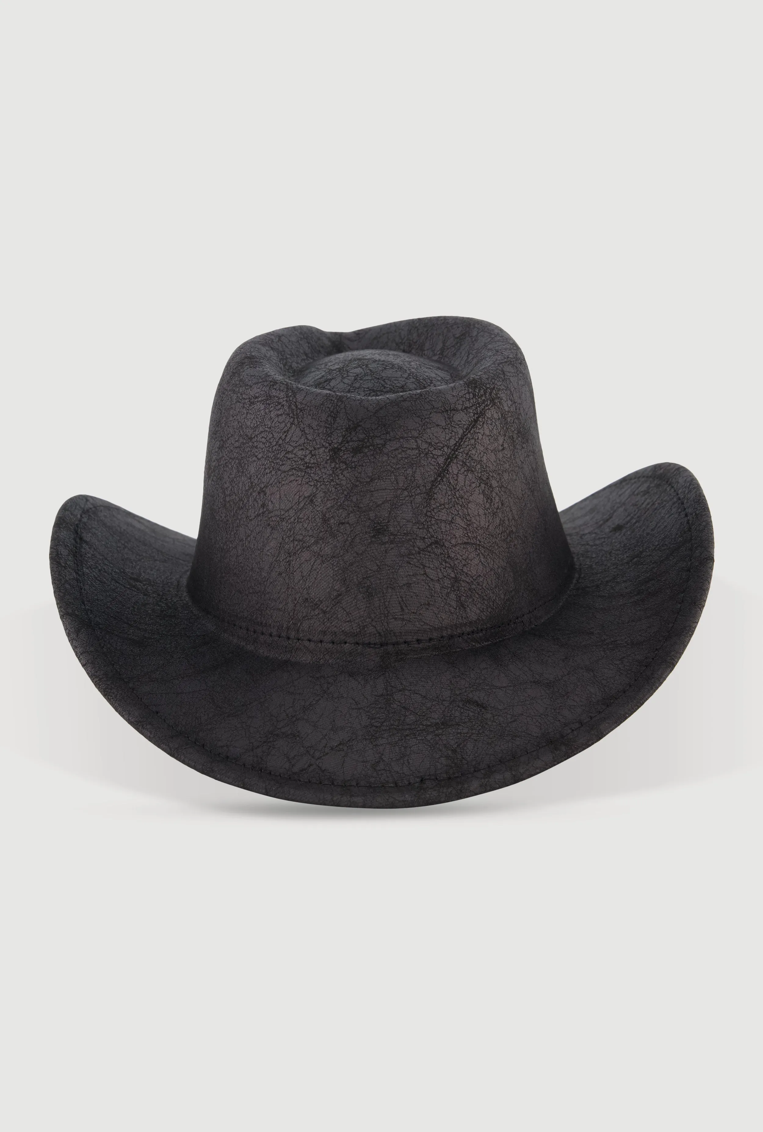Distressed Faux Leather Cowboy Hat sold by Rainbow product image thumbnail 5