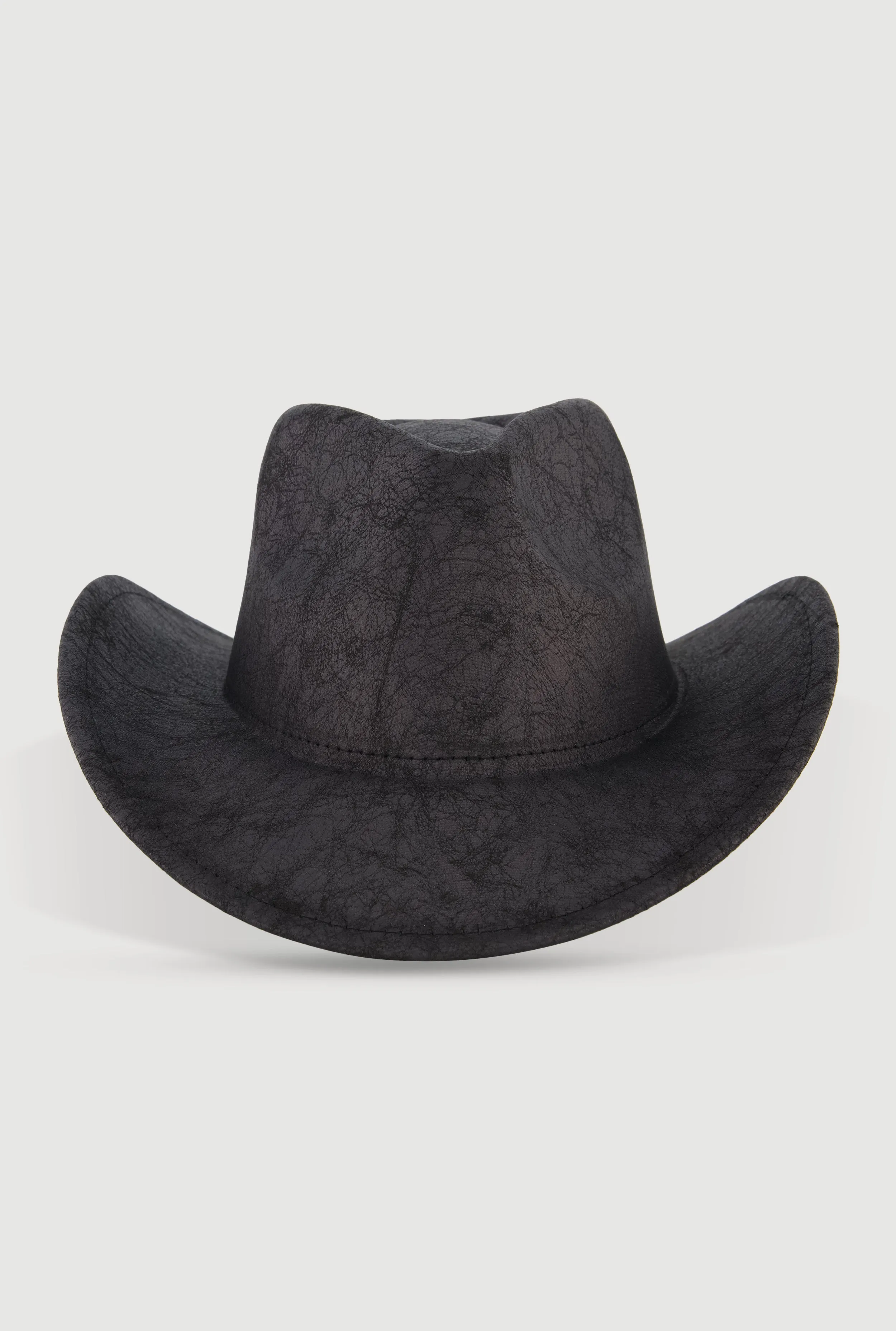 Distressed Faux Leather Cowboy Hat sold by Rainbow product image thumbnail 3