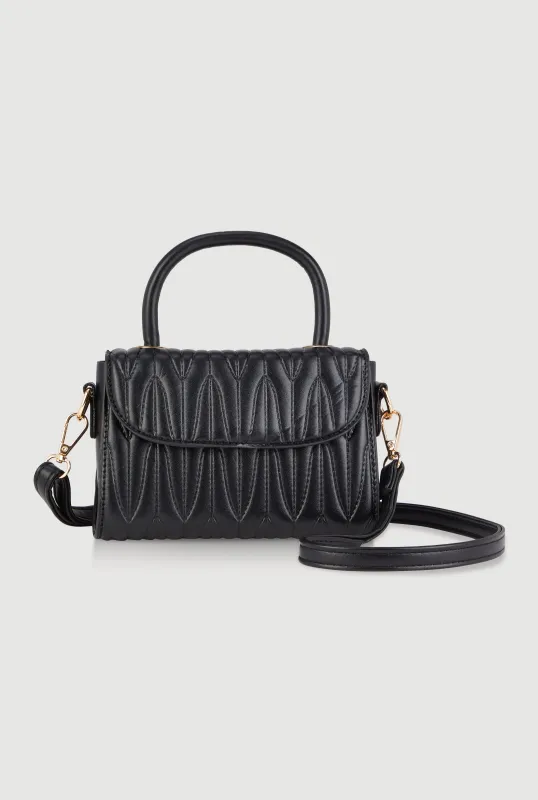 Quilted Faux Leather Crossbody Handbag sold by Rainbow