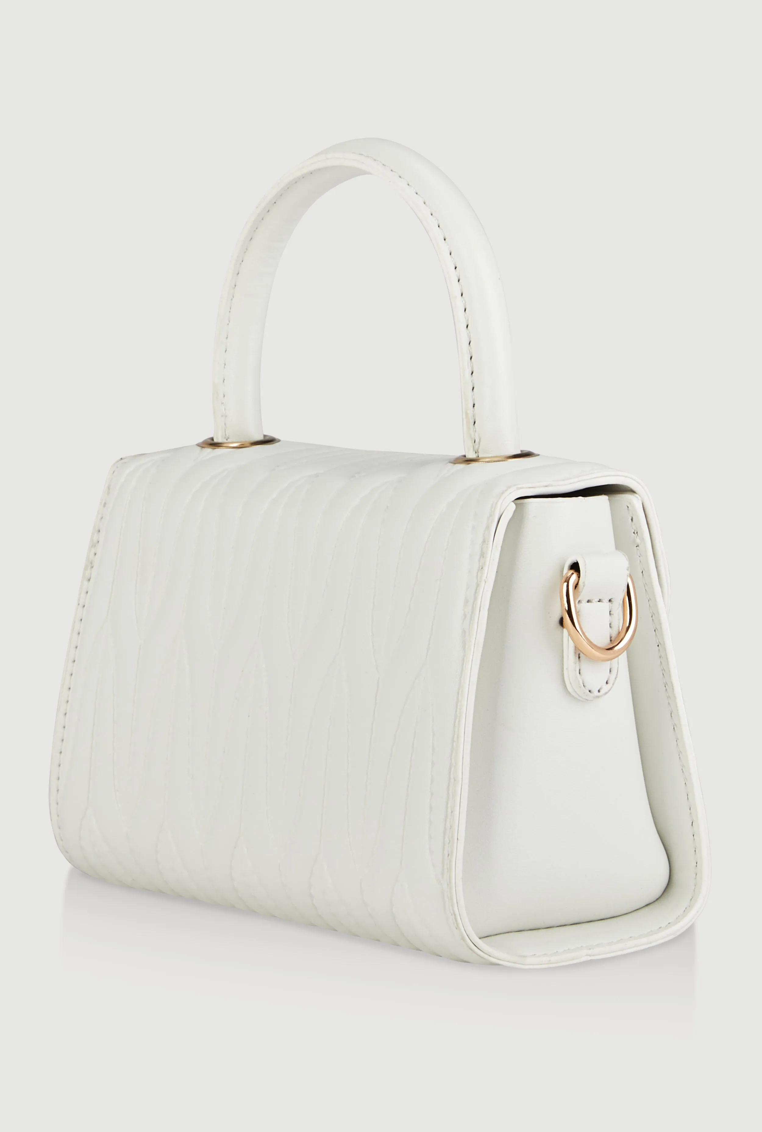 Quilted Faux Leather Crossbody Handbag sold by Rainbow product image thumbnail 5