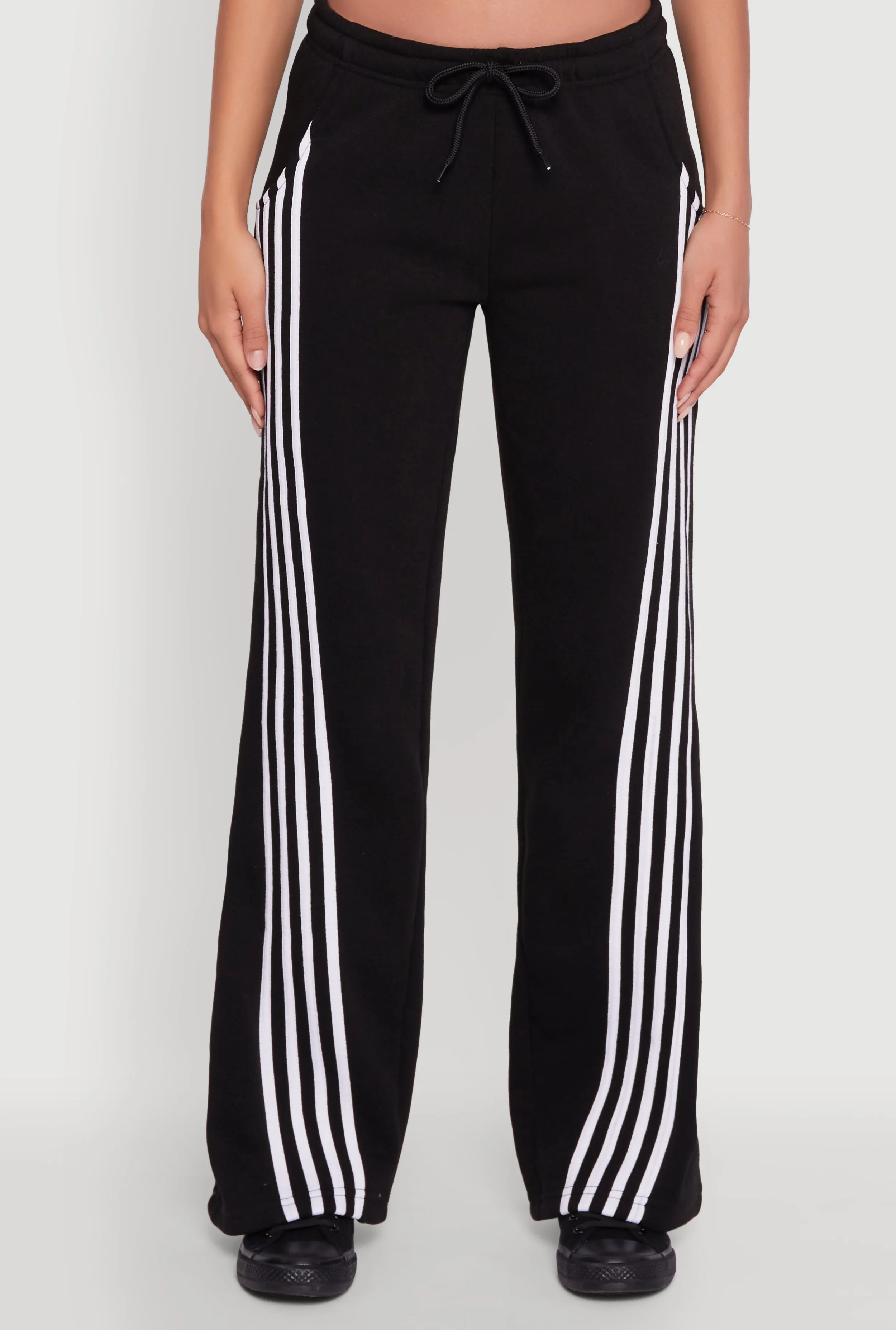 Striped Fleece Lined Wide Leg Sweatpants sold by Rainbow product image thumbnail 3