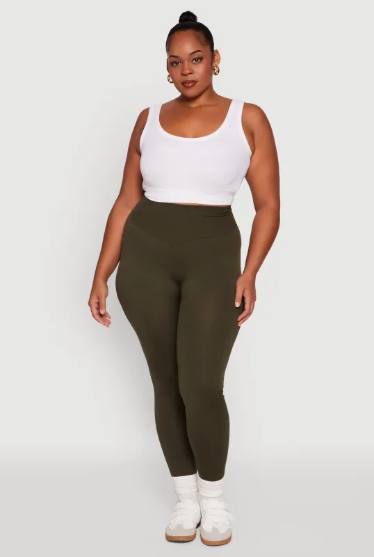 Plus Size High Waist Seamless Leggings sold by Rainbow