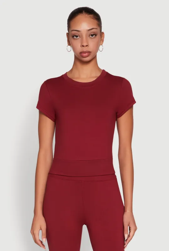 Solid Short Sleeve Active Top sold by Rainbow