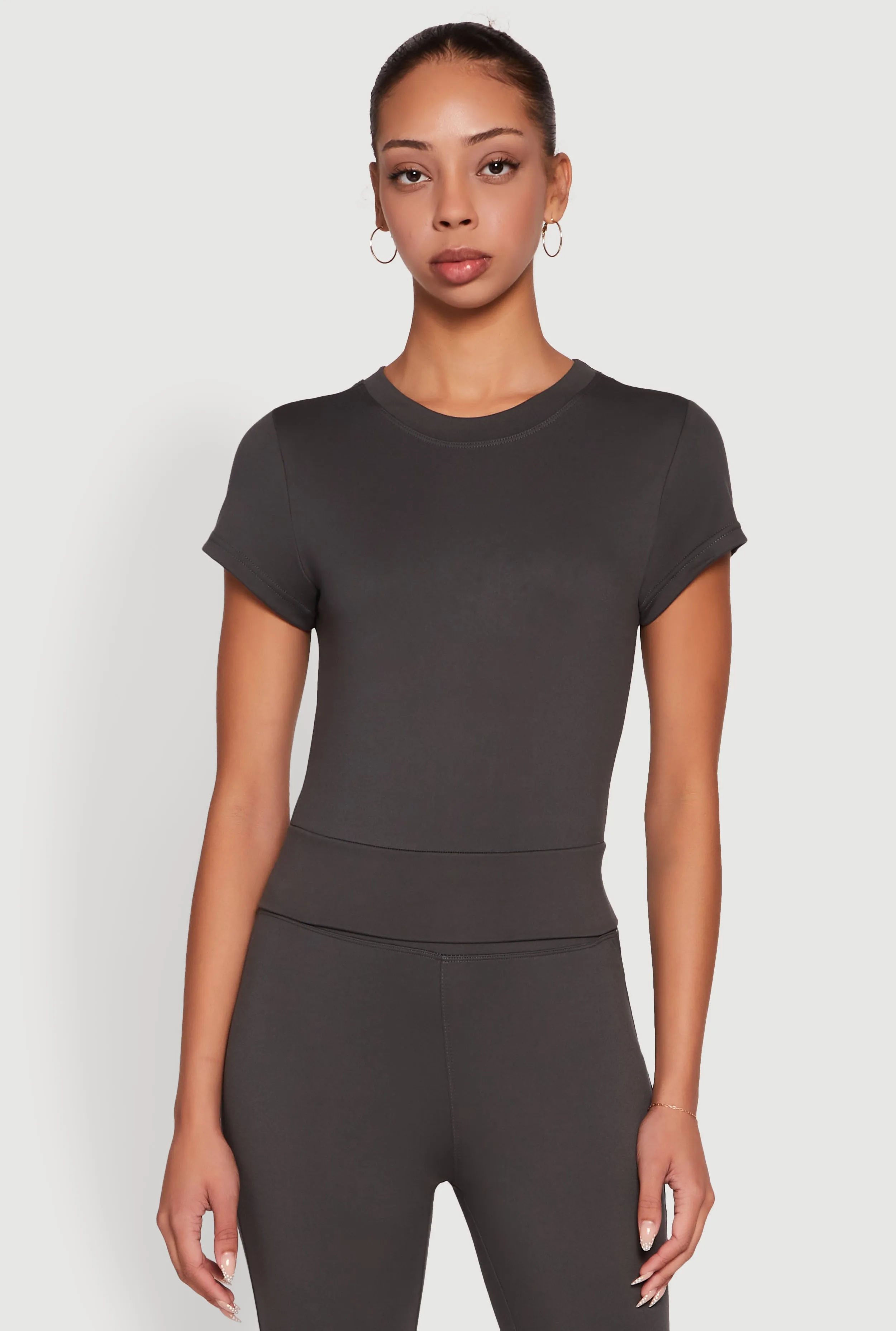 Solid Short Sleeve Active Top sold by Rainbow product image thumbnail 3