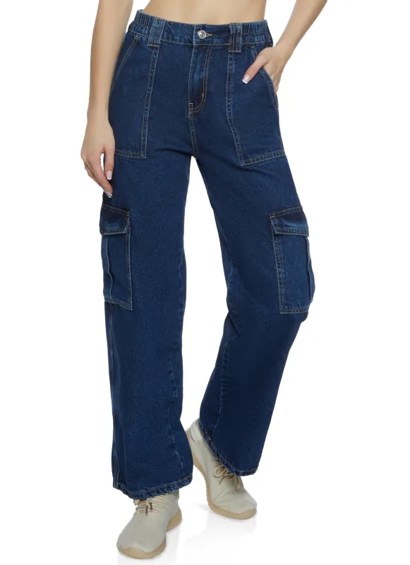 WAX Wide Leg Cargo Jeans sold by Rainbow