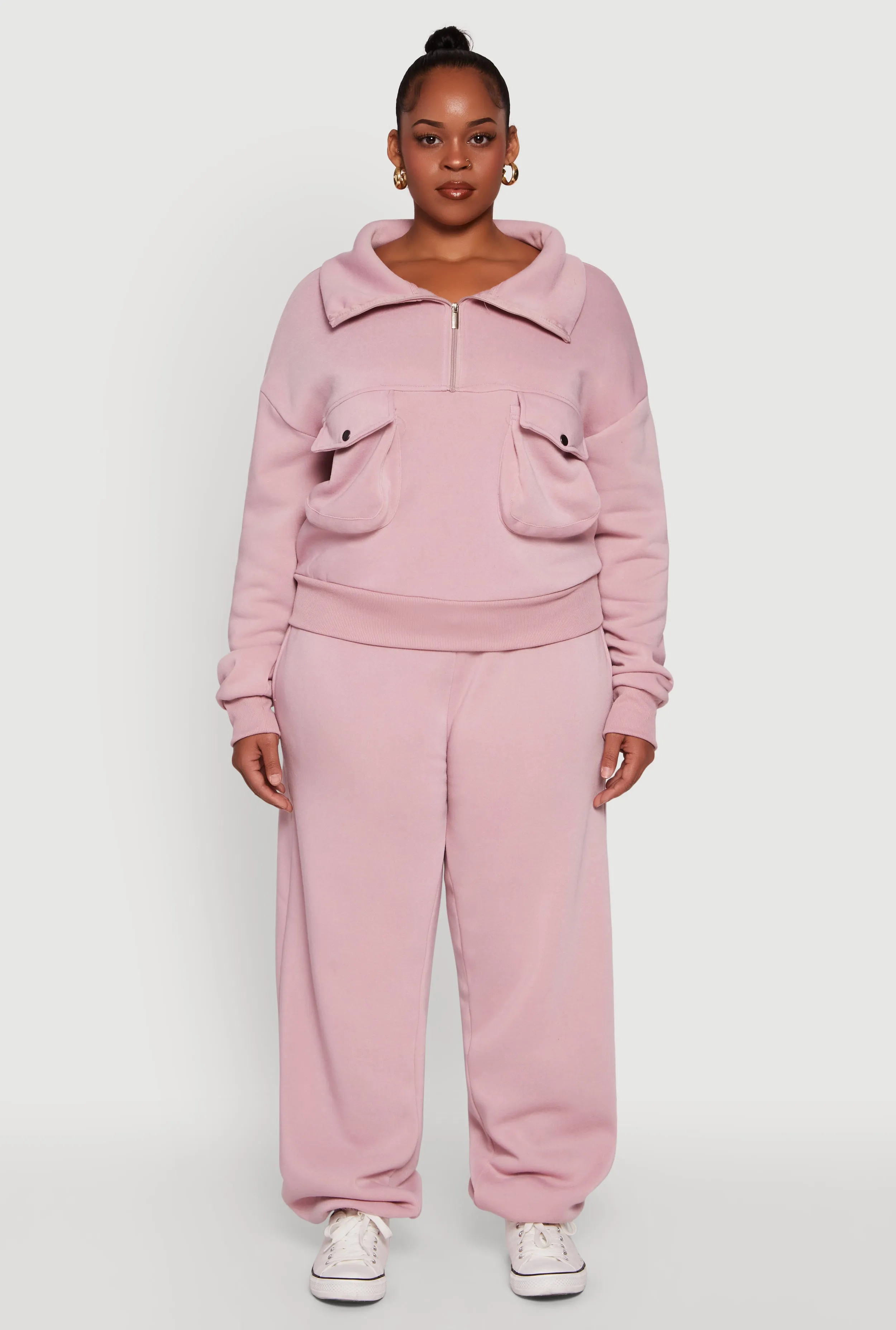 Plus Size Fleece Lined High Waist Joggers sold by Rainbow product image thumbnail 2