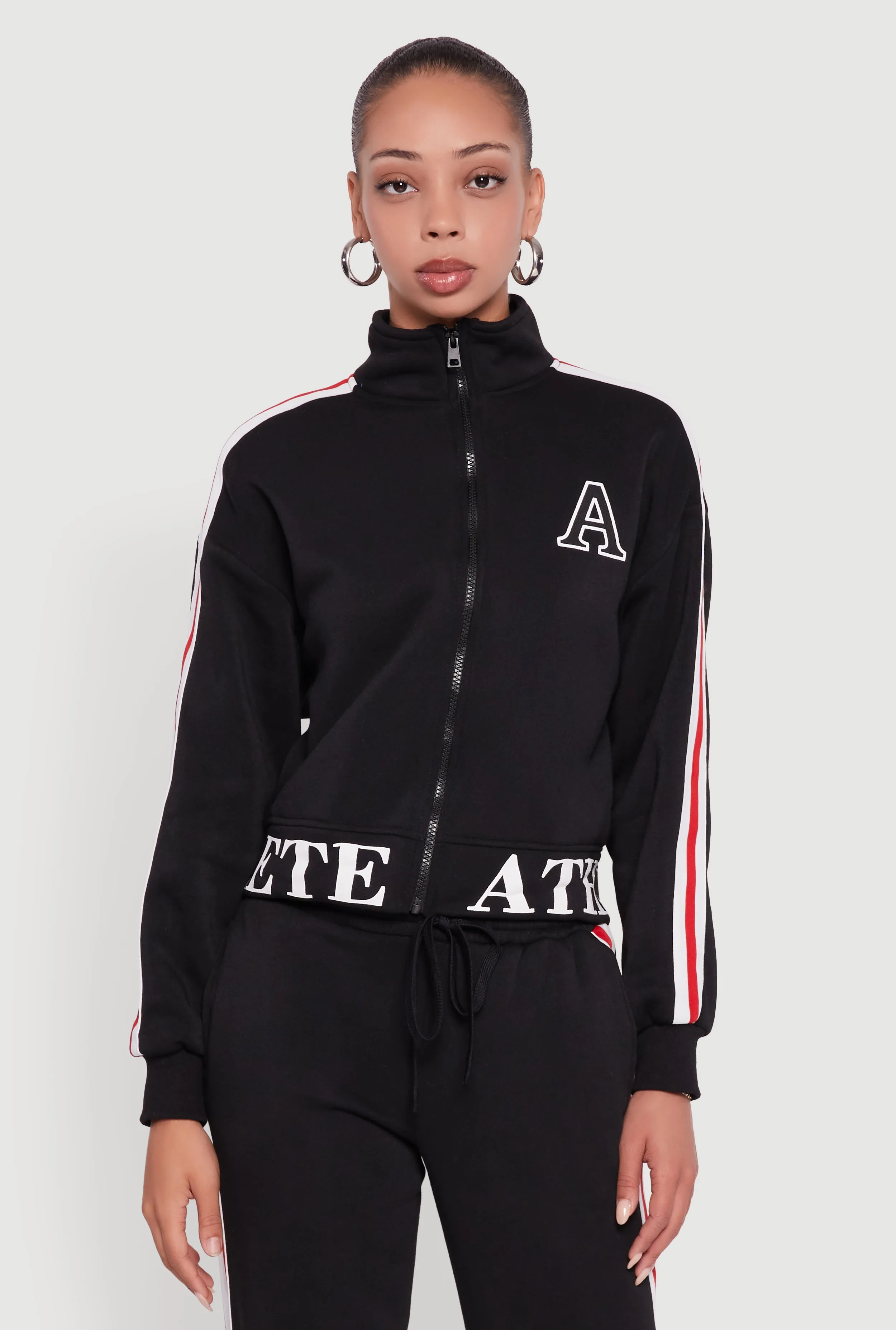 Athlete Graphic Zip Front Sweatshirt sold by Rainbow product image thumbnail 3