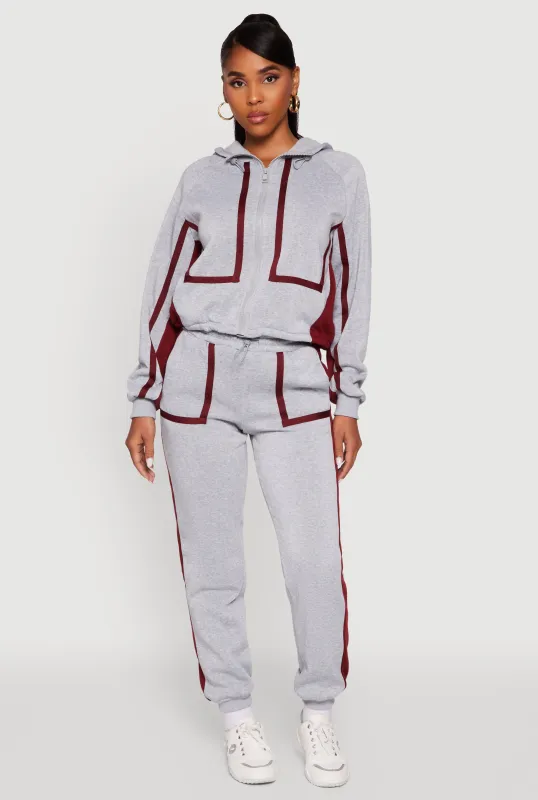 Contrast Trim Toggle Drawstring Waist Sweatpants sold by Rainbow