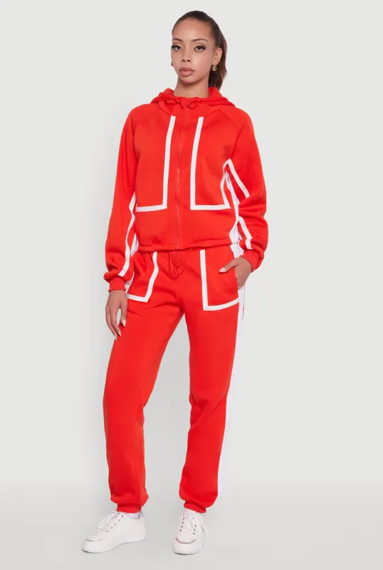 Contrast Trim Toggle Drawstring Waist Sweatpants sold by Rainbow