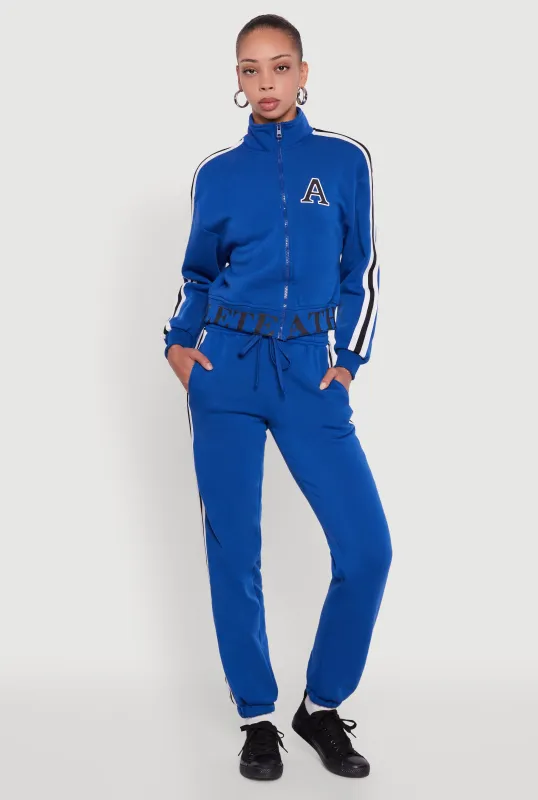 Varsity Stripe Side Drawstring Waist Sweatpants sold by Rainbow