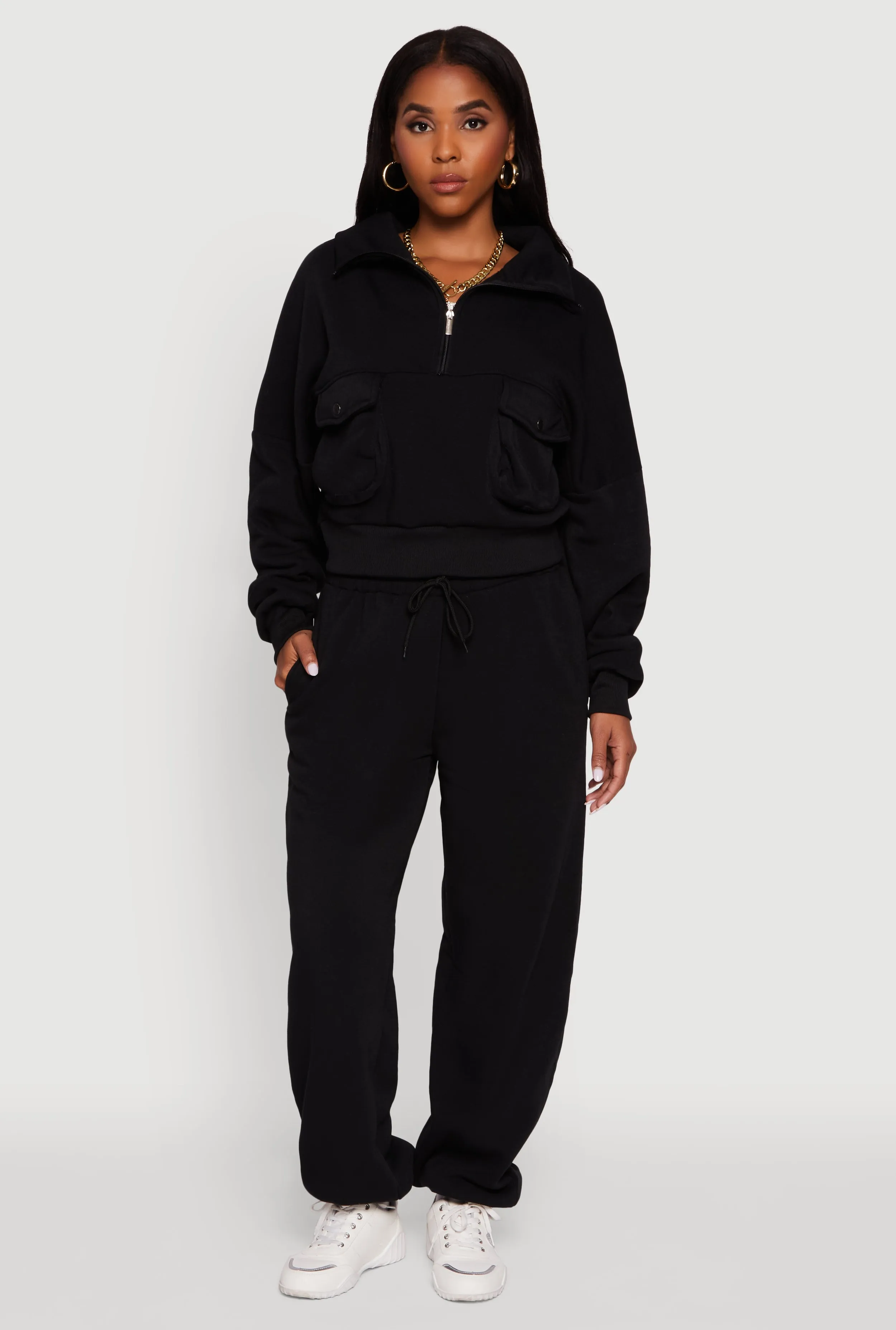 Fleece Lined Oversized High Waisted Joggers sold by Rainbow product image thumbnail 2