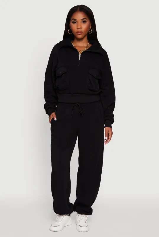Fleece Lined Oversized High Waisted Joggers sold by Rainbow