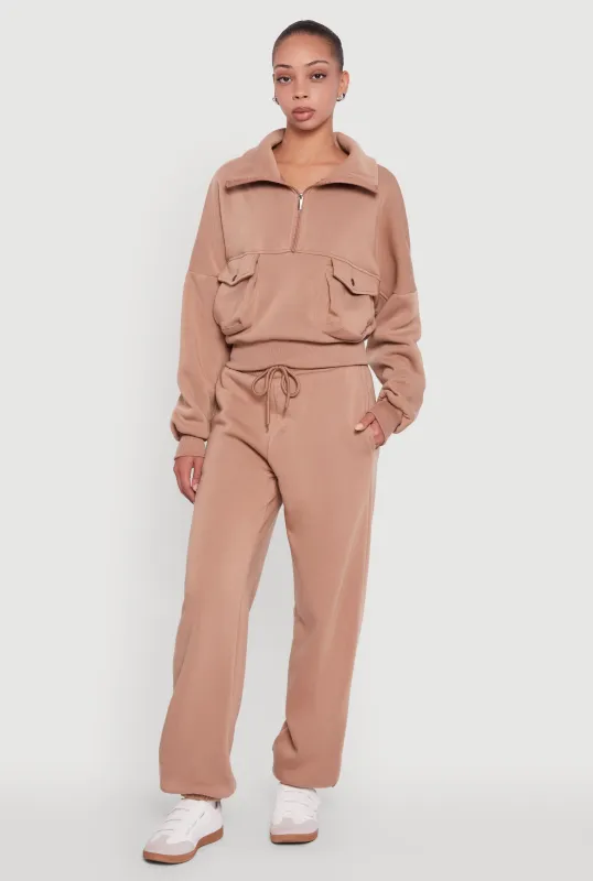Fleece Lined Oversized High Waisted Joggers sold by Rainbow