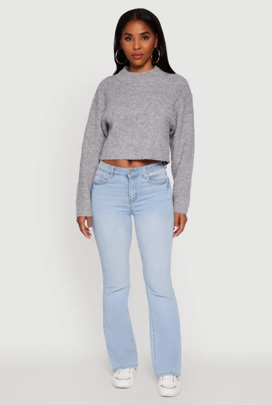 Cozy Oversized Cropped Mock Neck Sweater sold by Rainbow