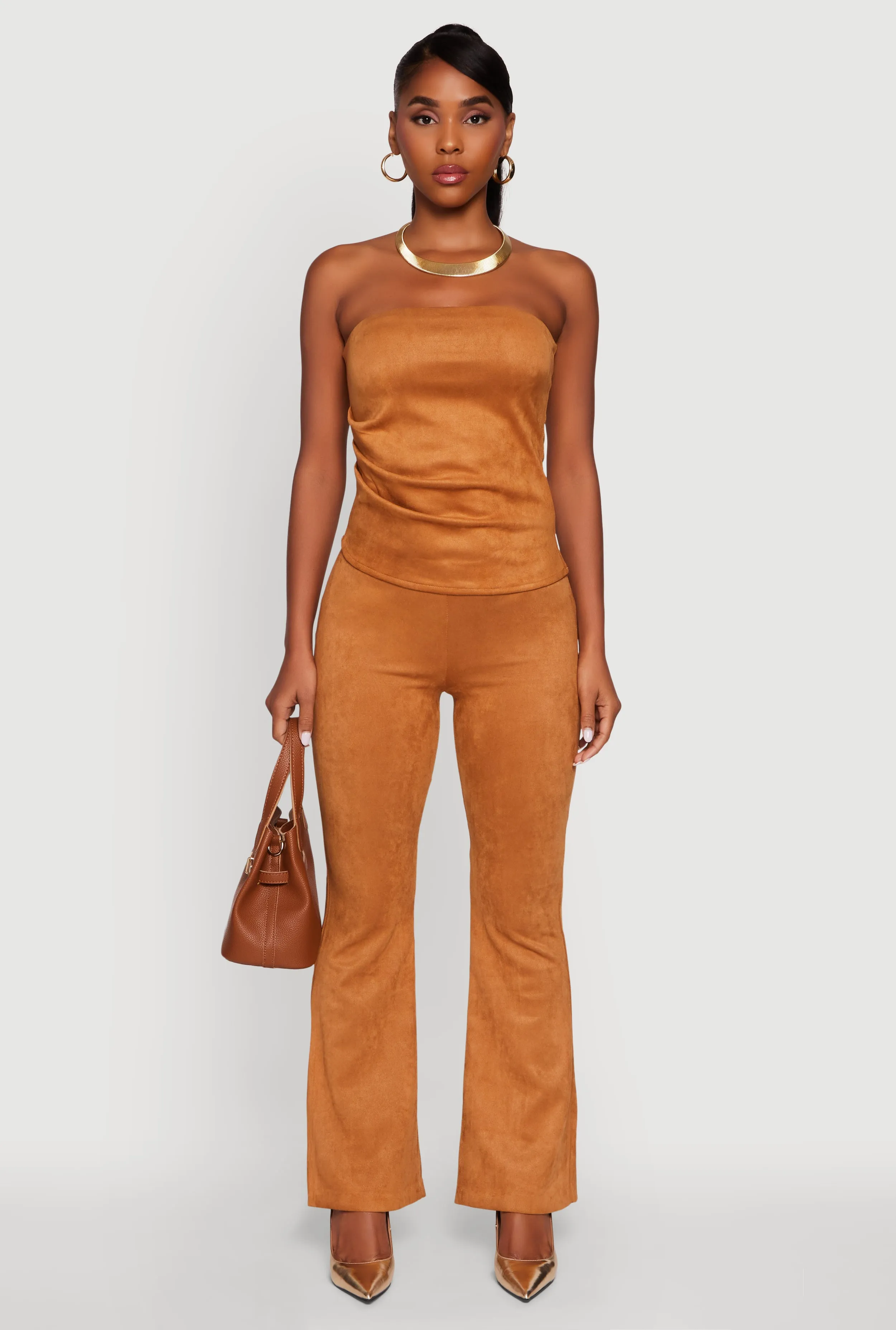 Faux Suede Flare Pants sold by Rainbow product image thumbnail 2