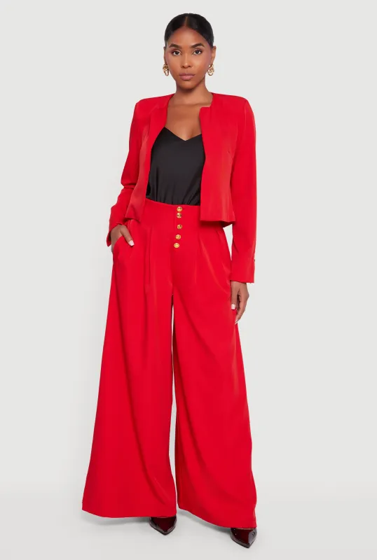 Paper Bag Waist Wide Leg Pants sold by Rainbow