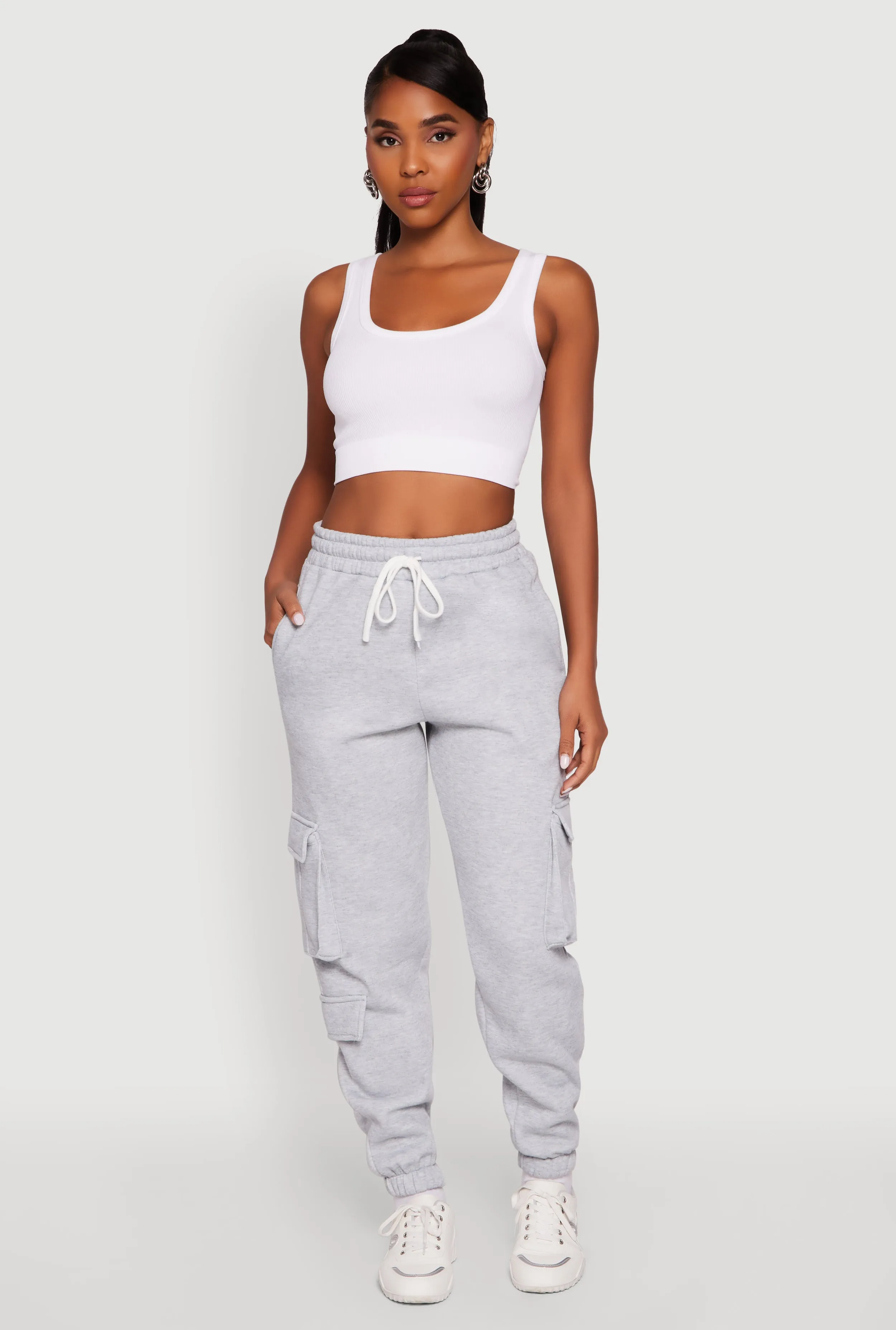 Drawstring Waist Utility Sweatpants sold by Rainbow