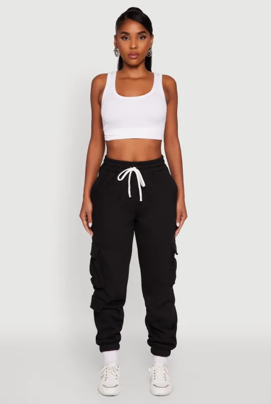 Drawstring Waist Utility Sweatpants sold by Rainbow