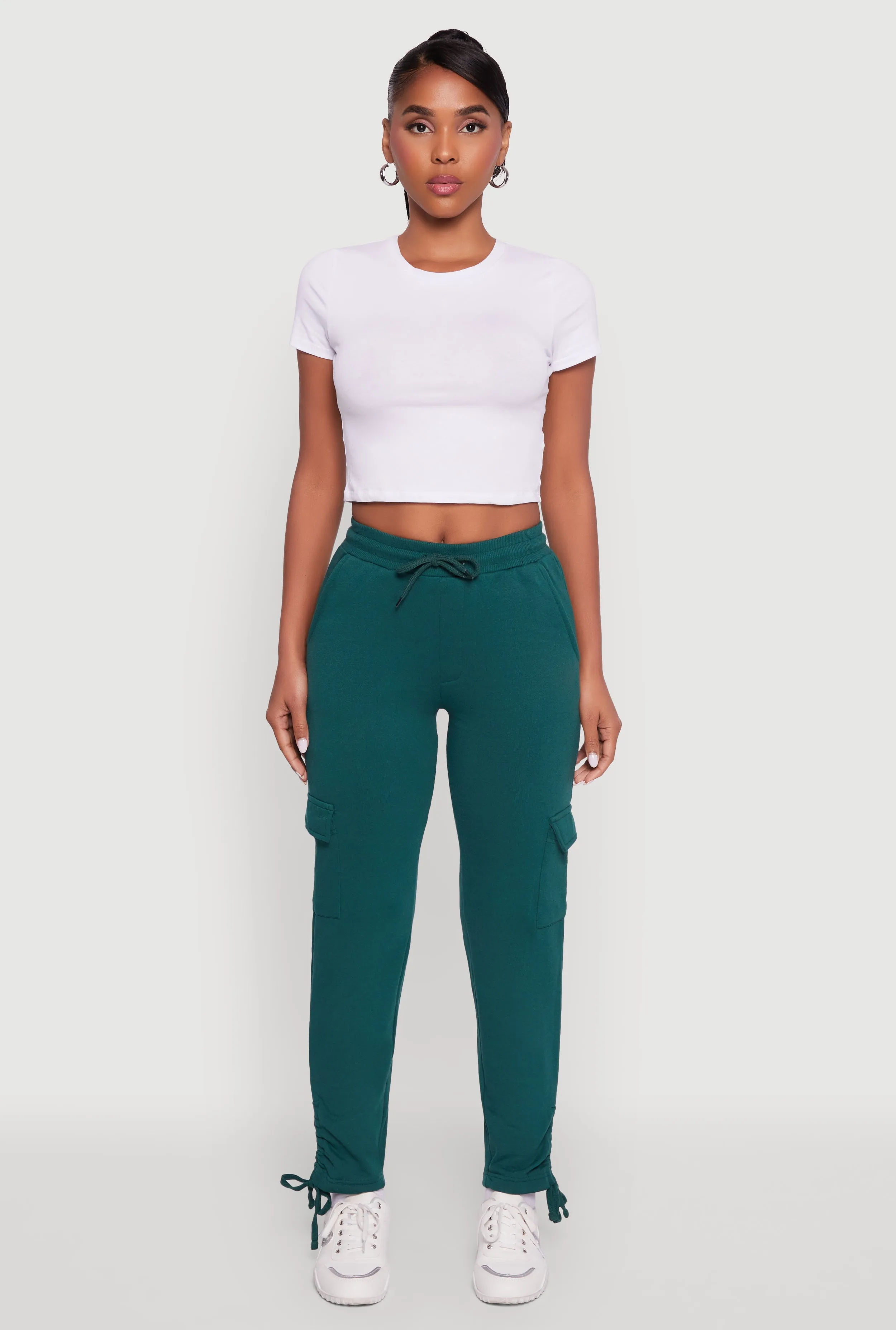 Ruched Side Tie Cargo Sweatpants sold by Rainbow product image thumbnail 2