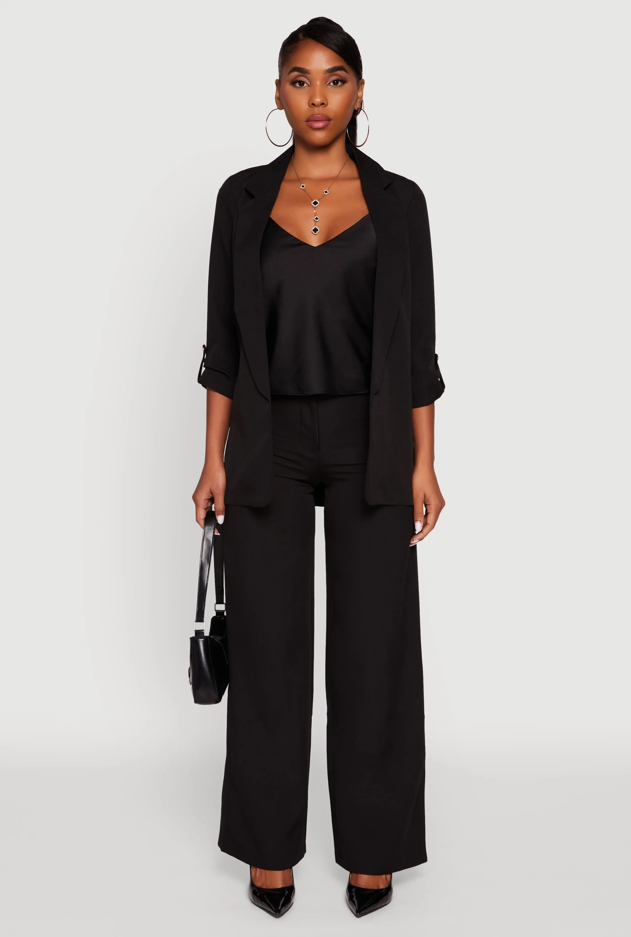 Single Button Wide Leg Dress Pants sold by Rainbow product image thumbnail 2