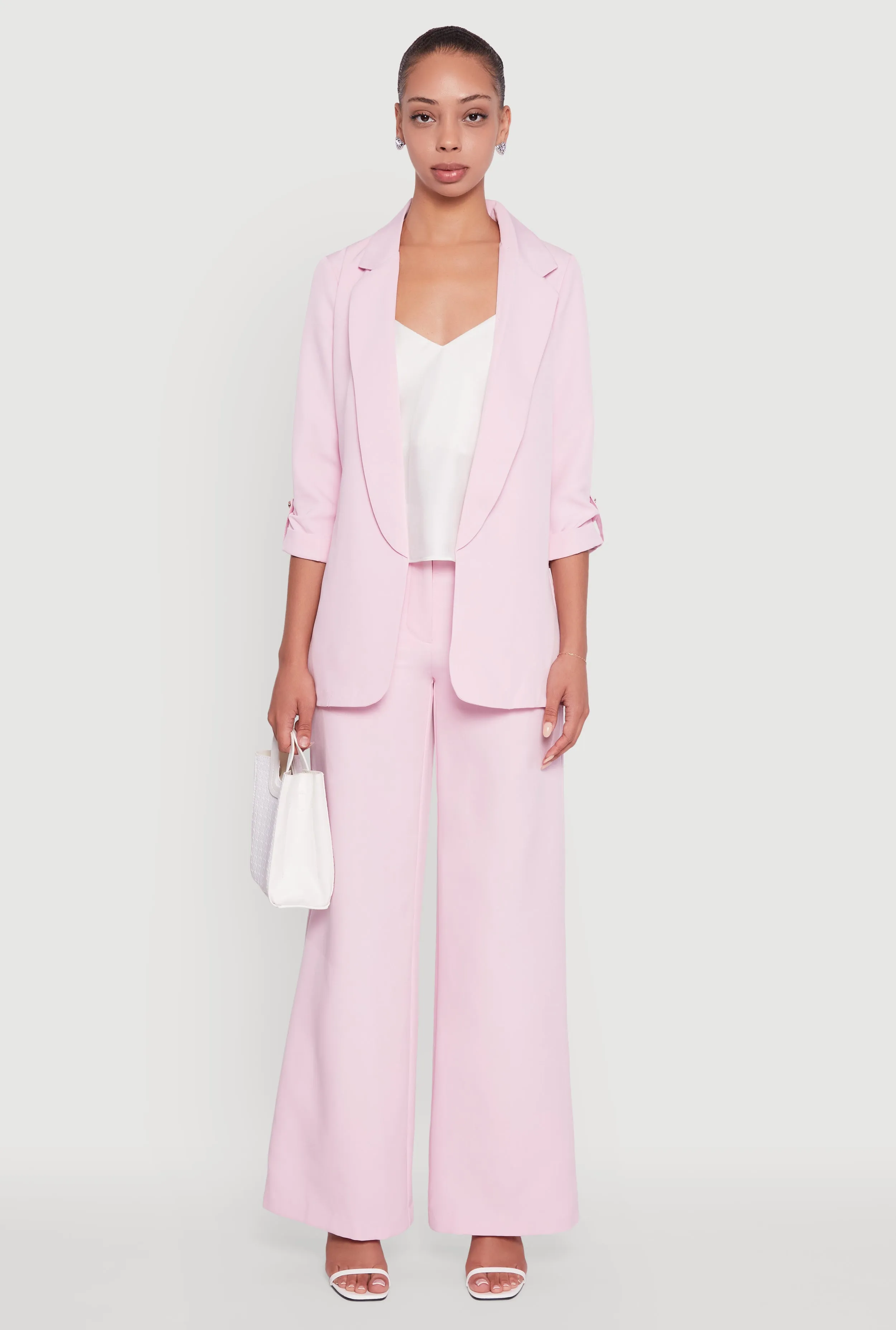 Single Button Wide Leg Dress Pants sold by Rainbow product image thumbnail 2