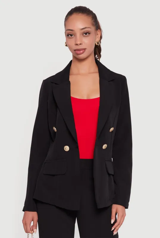 Button Detail Long Sleeve Blazer sold by Rainbow