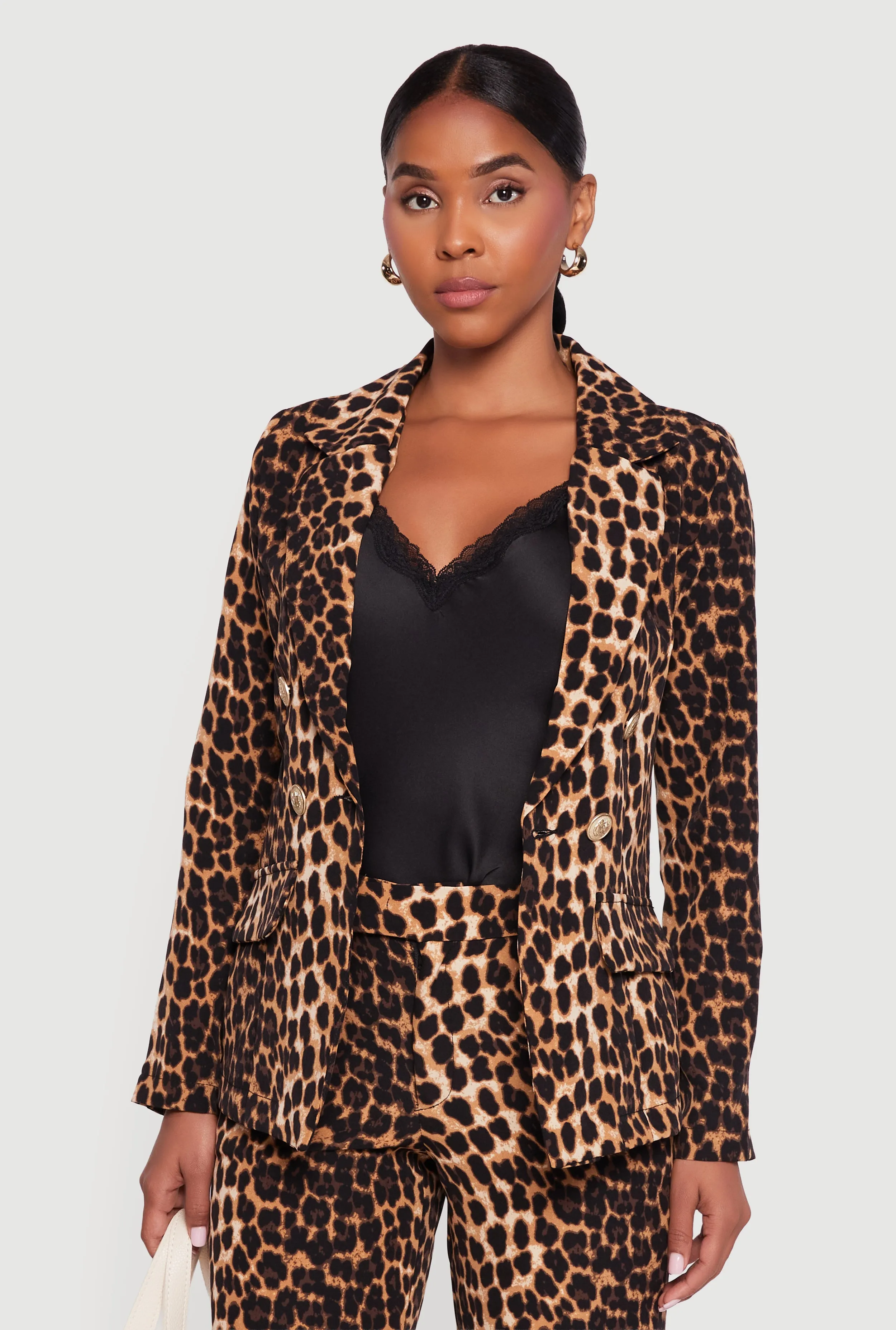 Button Detail Long Sleeve Blazer sold by Rainbow product image thumbnail 3