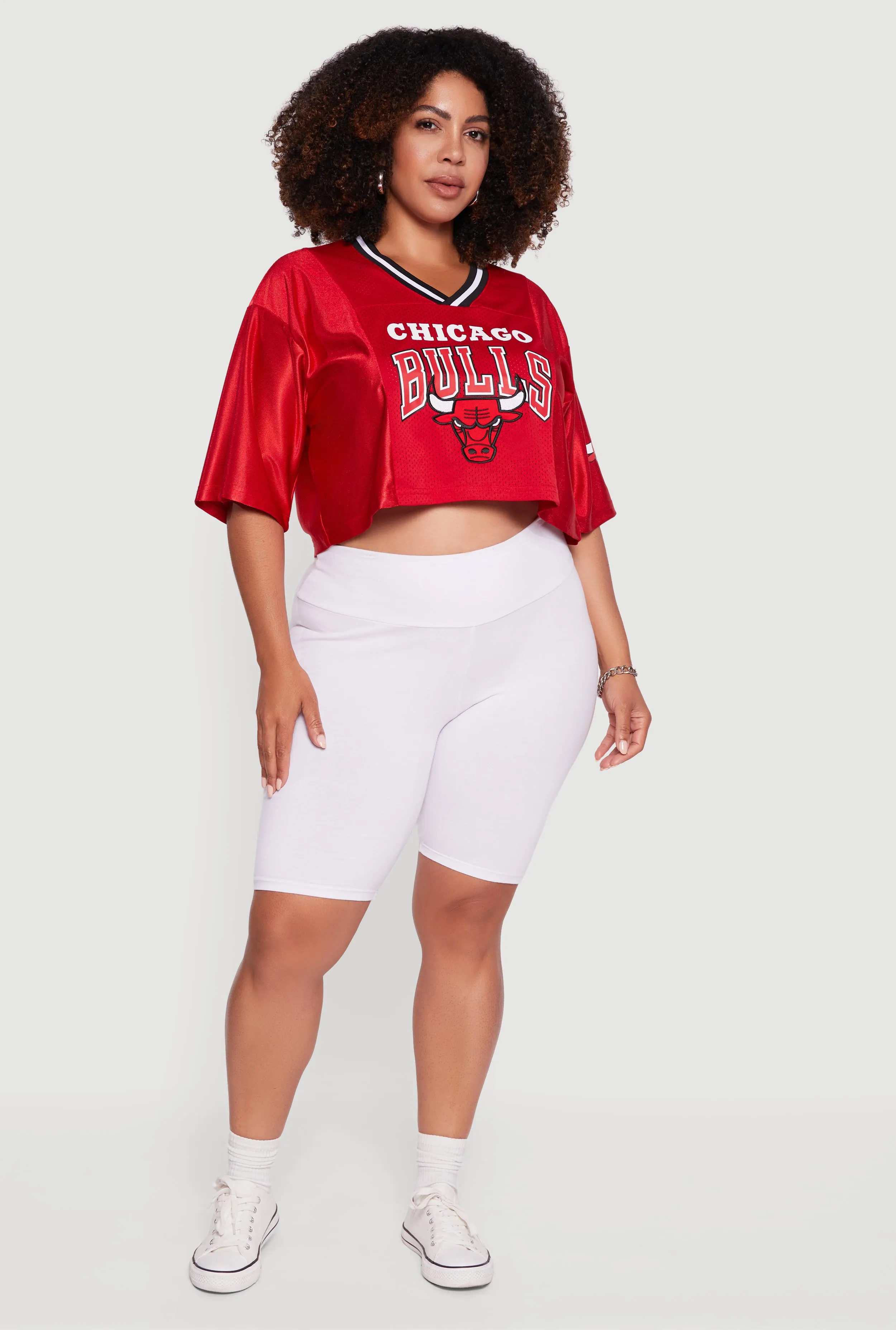 Plus Size NBA Chicago Bulls Cropped Jersey sold by Rainbow product image thumbnail 2